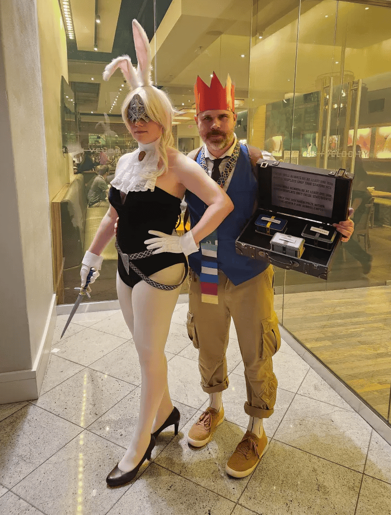 The Bunny Hutch Dutchess, inspired by Elden Ring, and The Blue Prince, at DragonCon 2025.