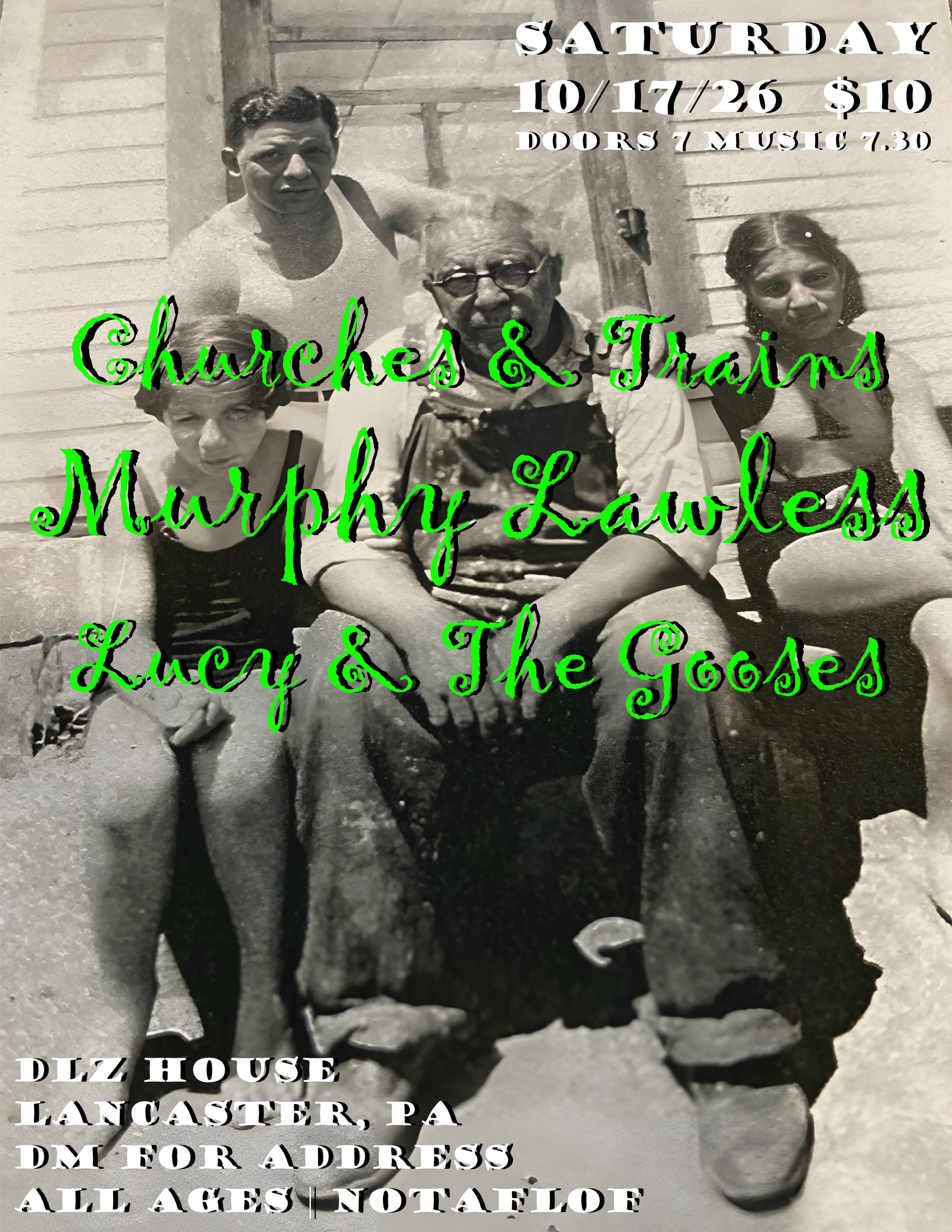 10/17/26 - Murphy Lawless, Churches & Trains, Lucy & The Gooses