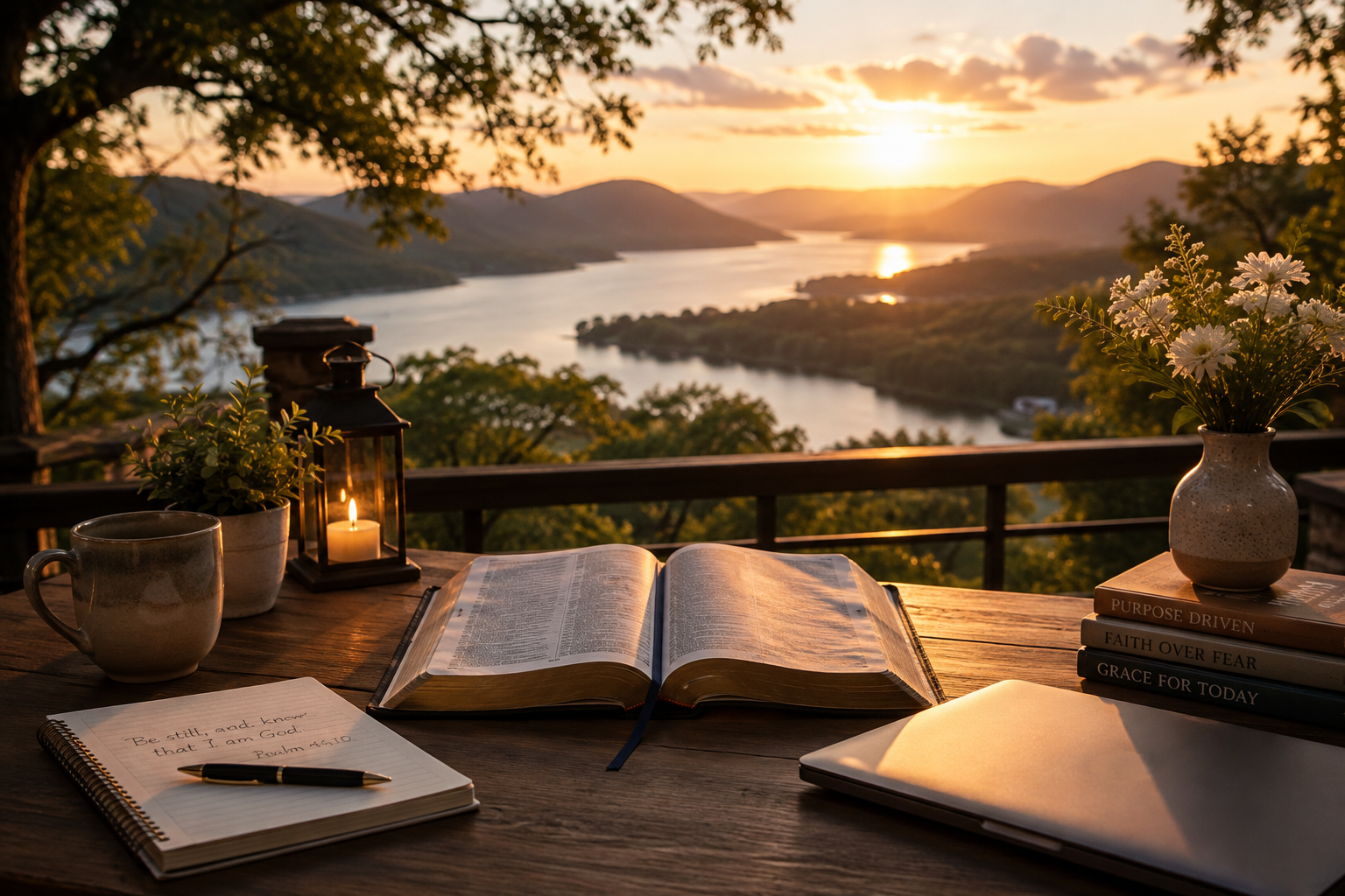 Early morning bible study image