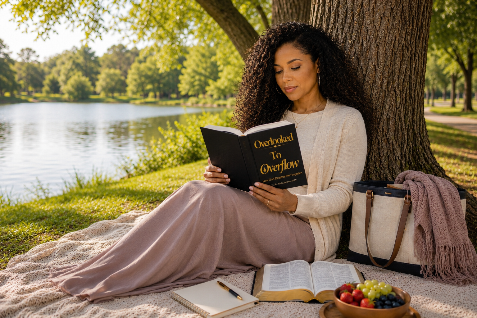 women reading overlooked to overflow book
