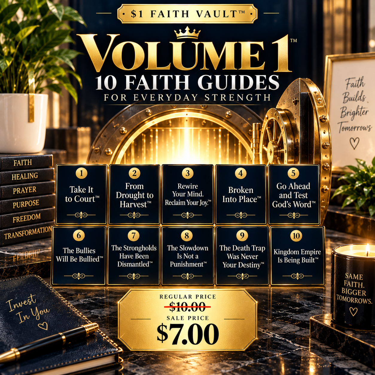 Faith Vault Volume 1™ | 10 Faith Guides for Everyday Strength