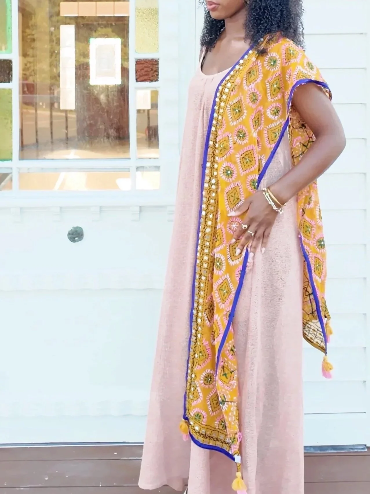 MIRROR scarf yellow