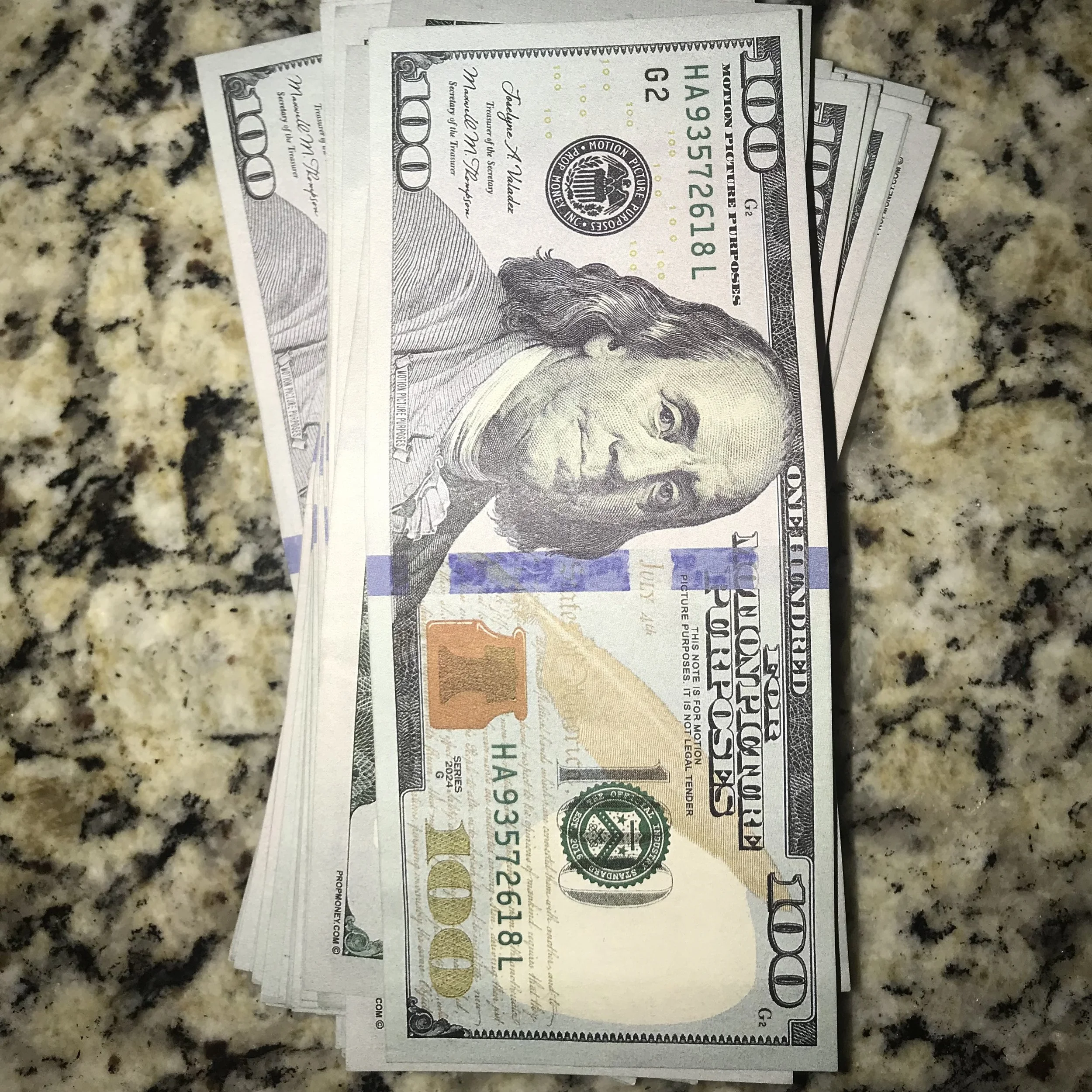 $10,000 FRESH FULL PRINT (HUNDREDS)