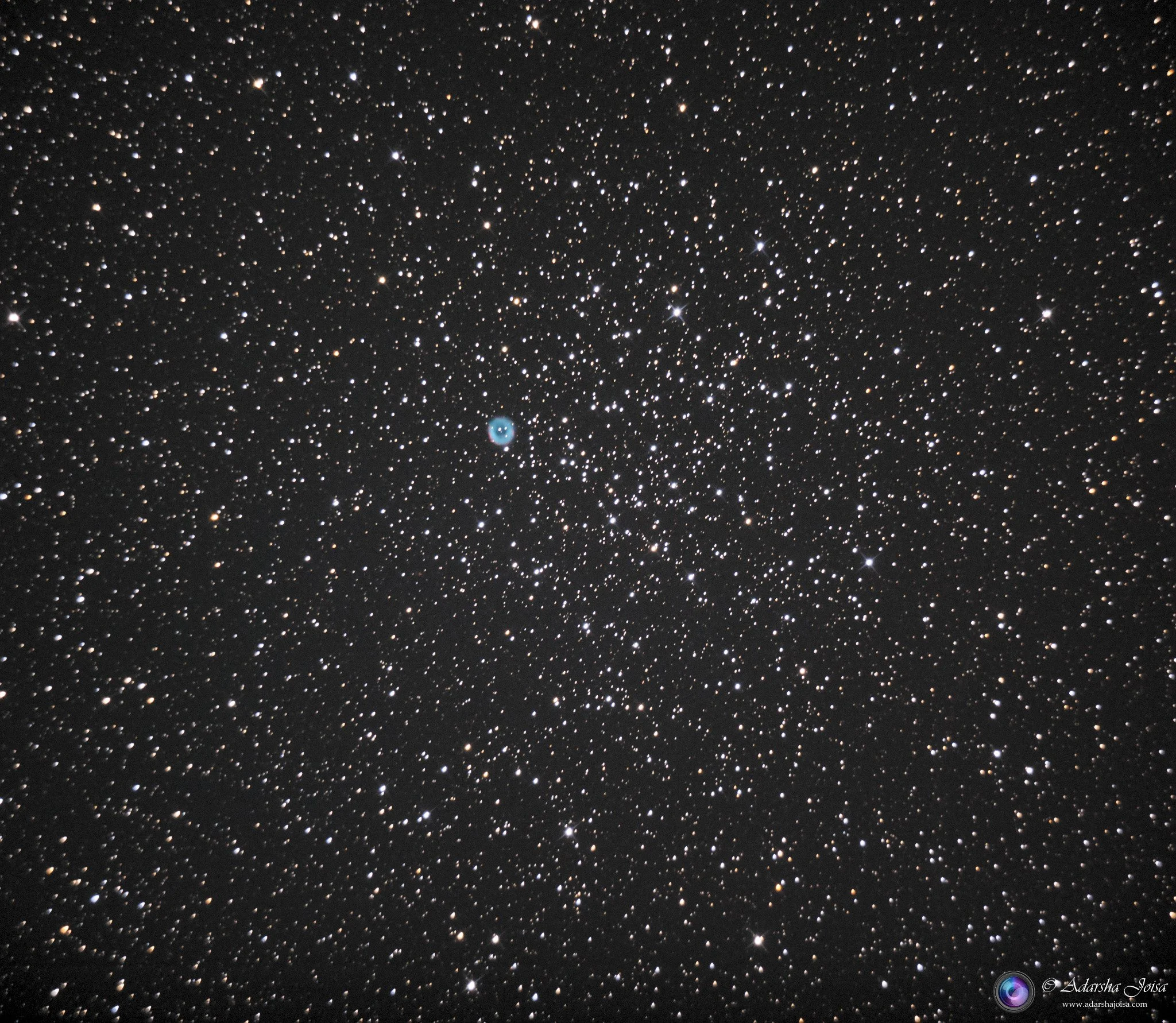 A Planetary nebula in a star cluster