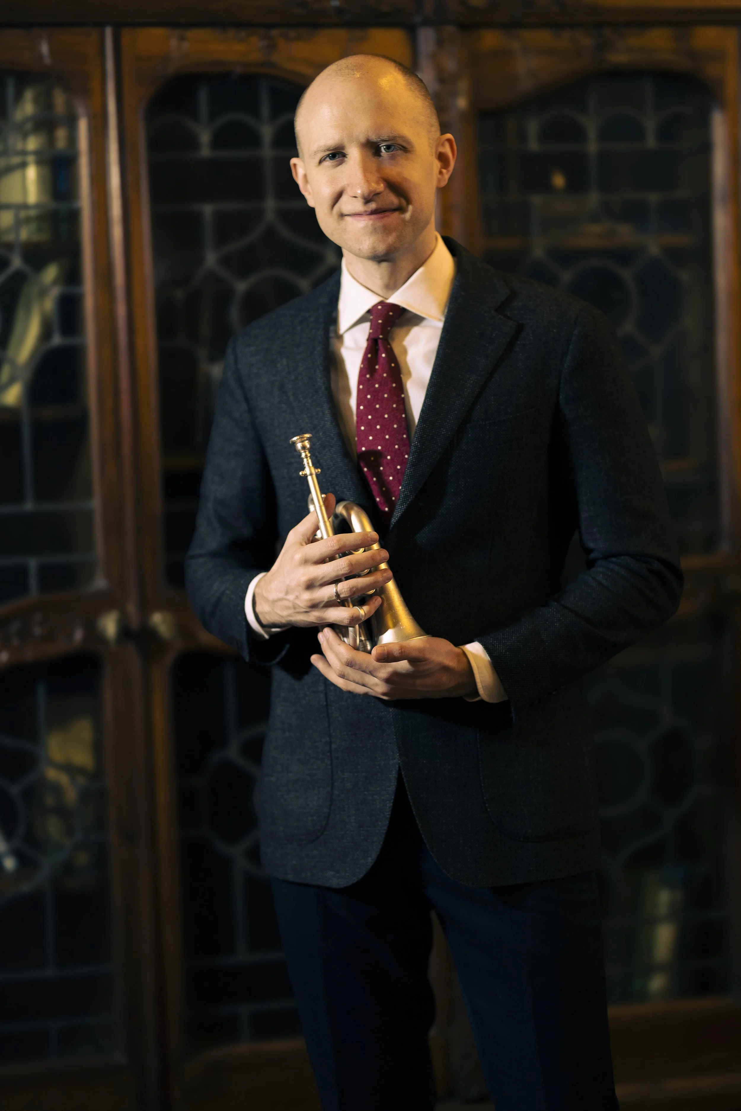 with his 1889 Besson Pocket Cornet