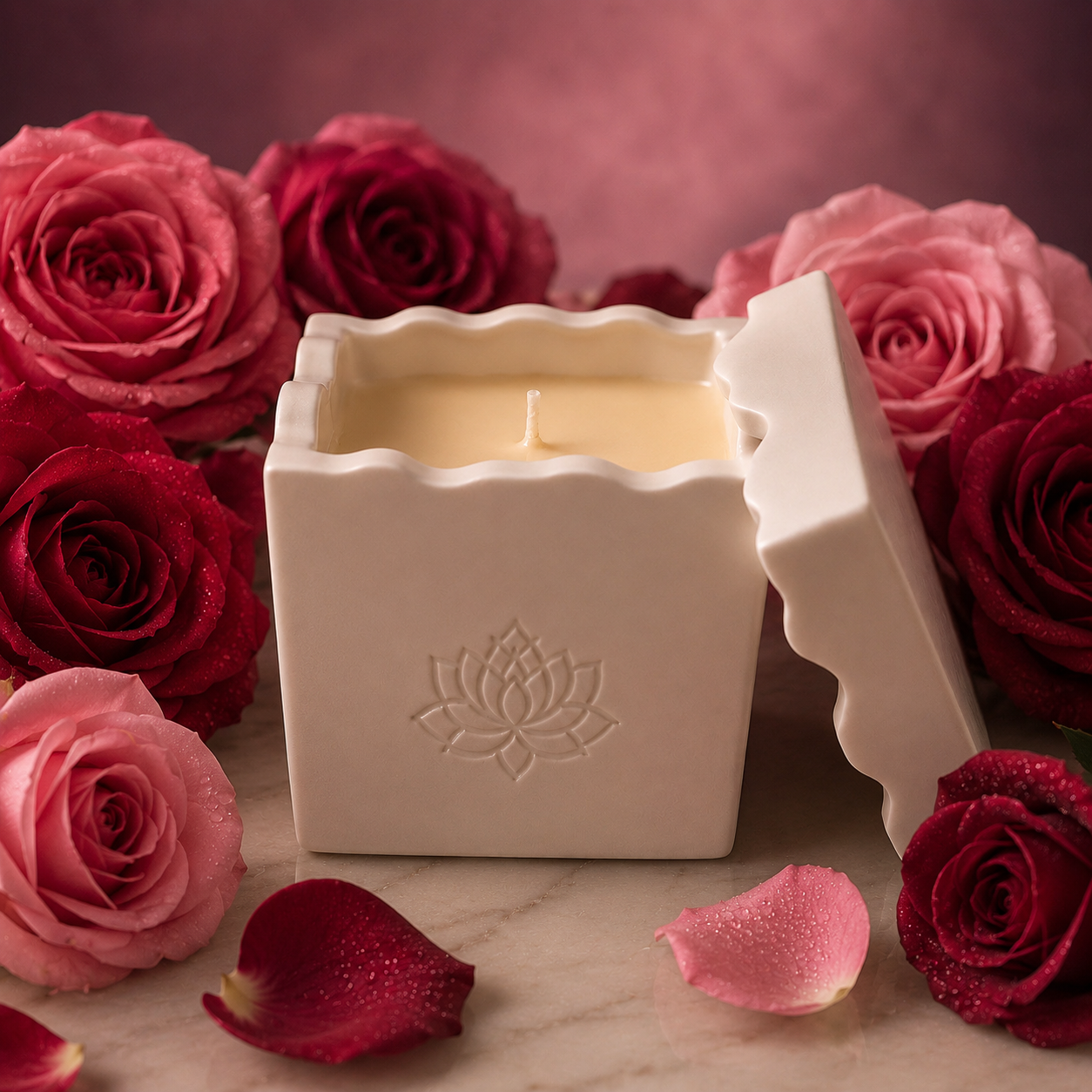 Rose Scented Massage Candle