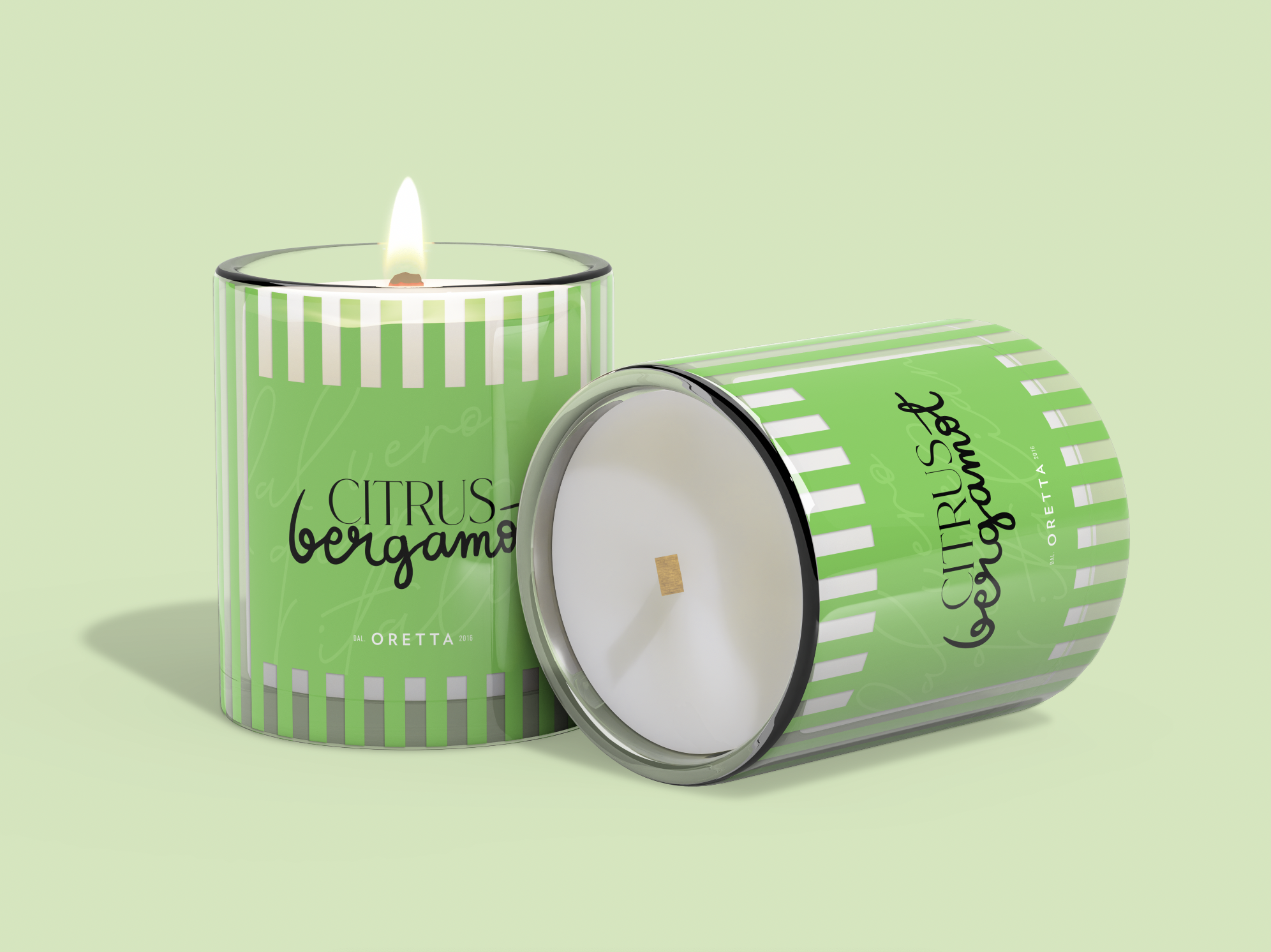 Candle design - Custom hand-lettering - Branding