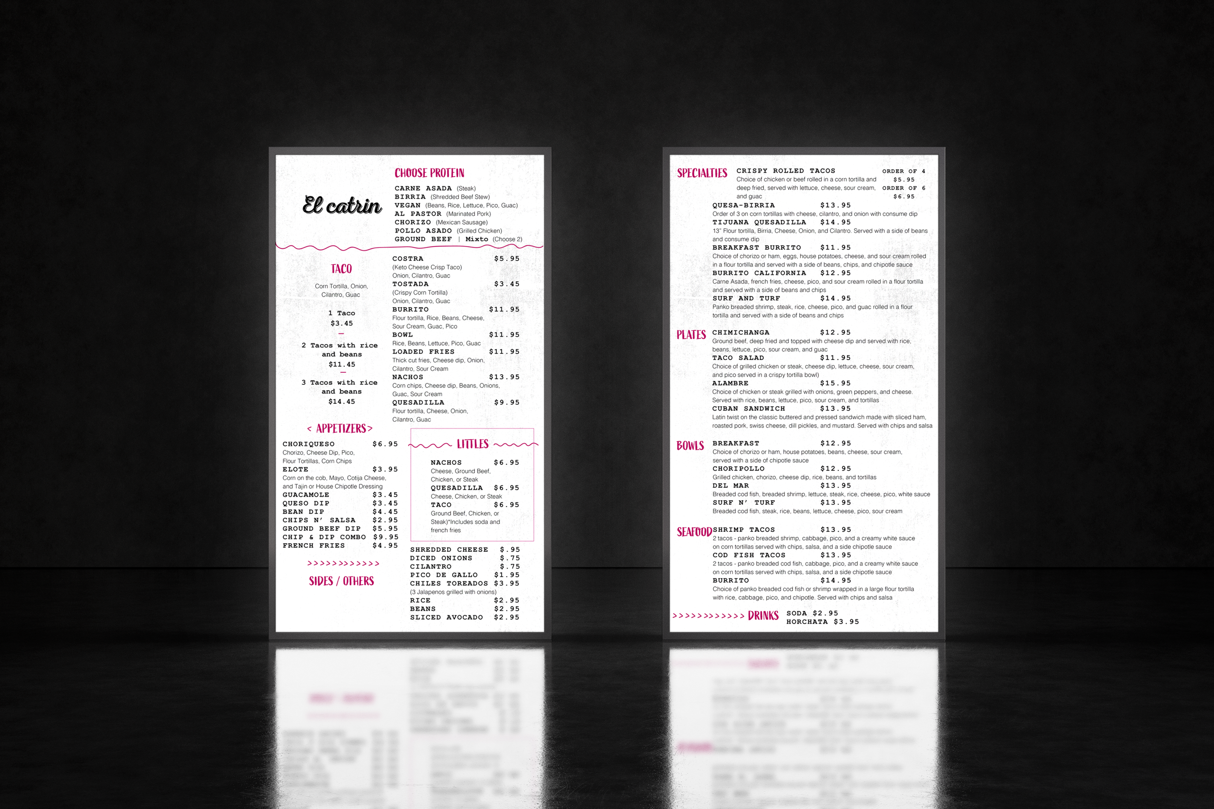 Digital menu design - Branding