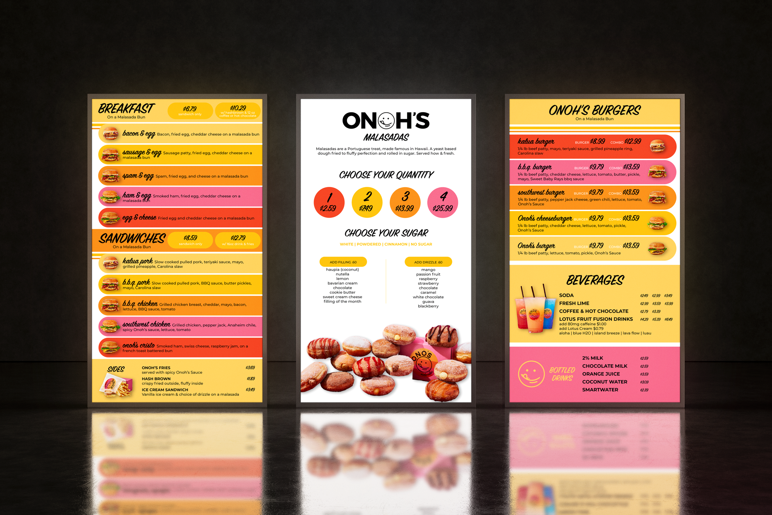 Digital menu design - Branding