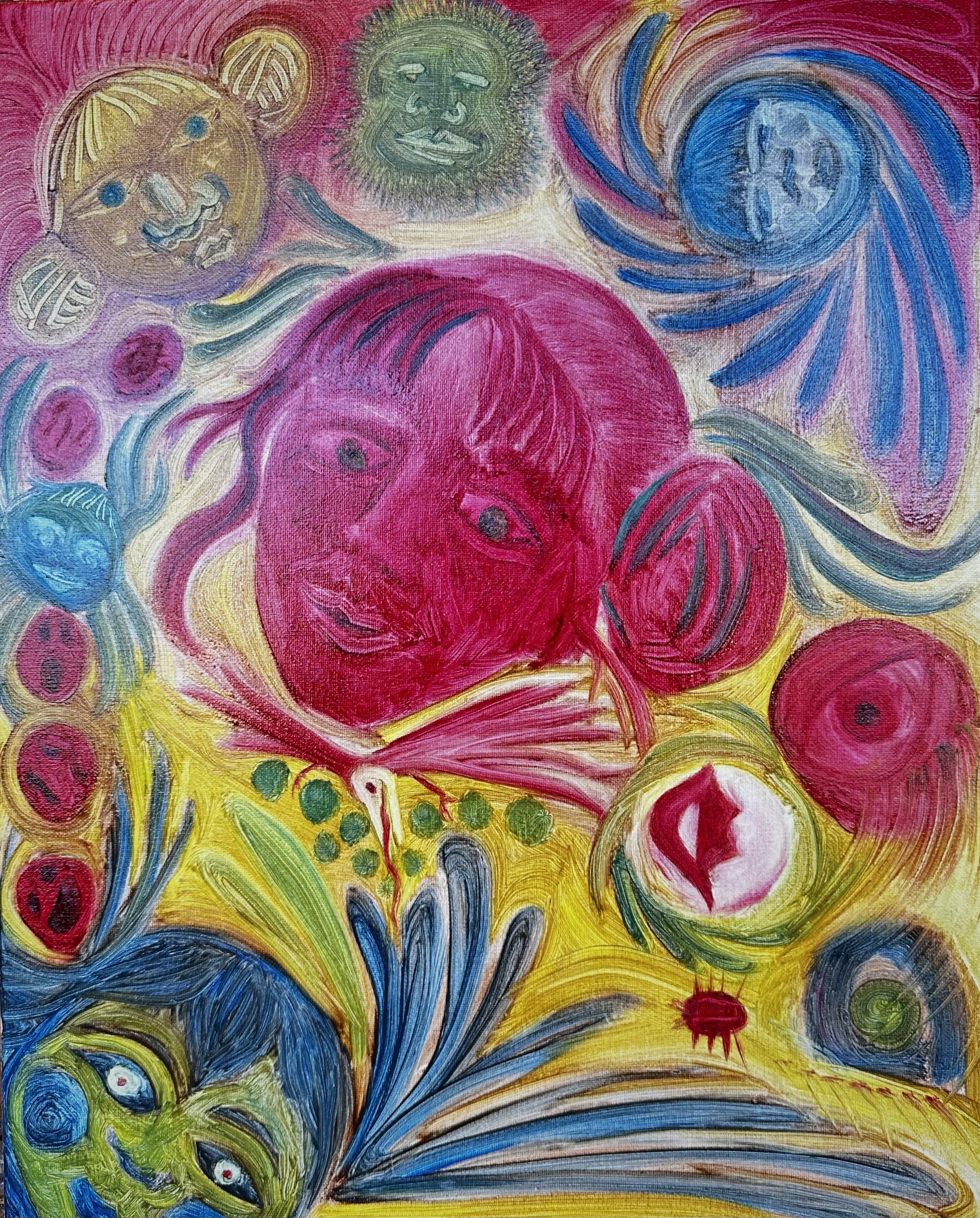 Self portrait with spirits
Oil on canvas
50cm x 40cm
2026