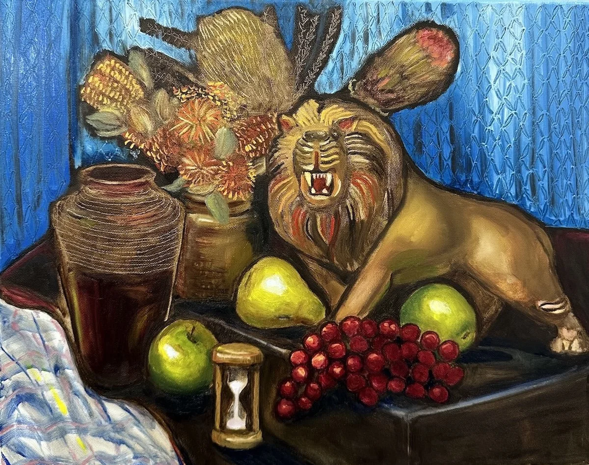 Still life with Lion
Oil on canvas
40cm x 70cm
2026