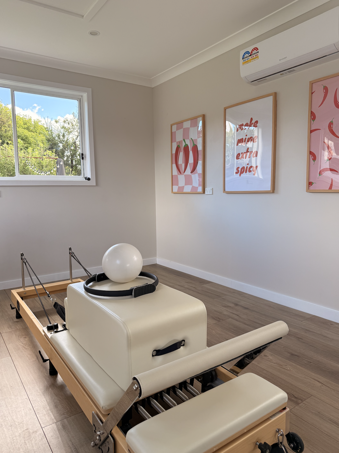Private Reformer Pilates studio in Bowral with strength and sculpt equipment.
