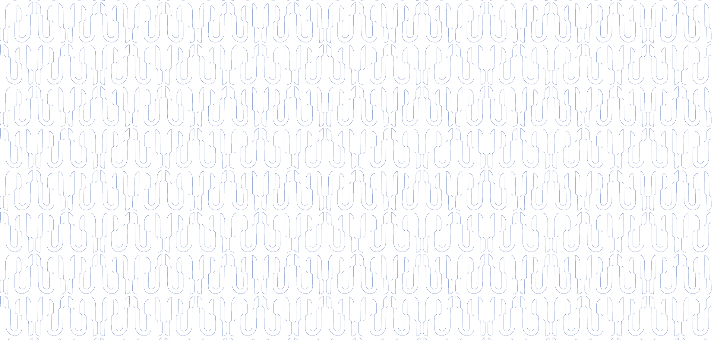 Pattern of blue paperclips on a black background.