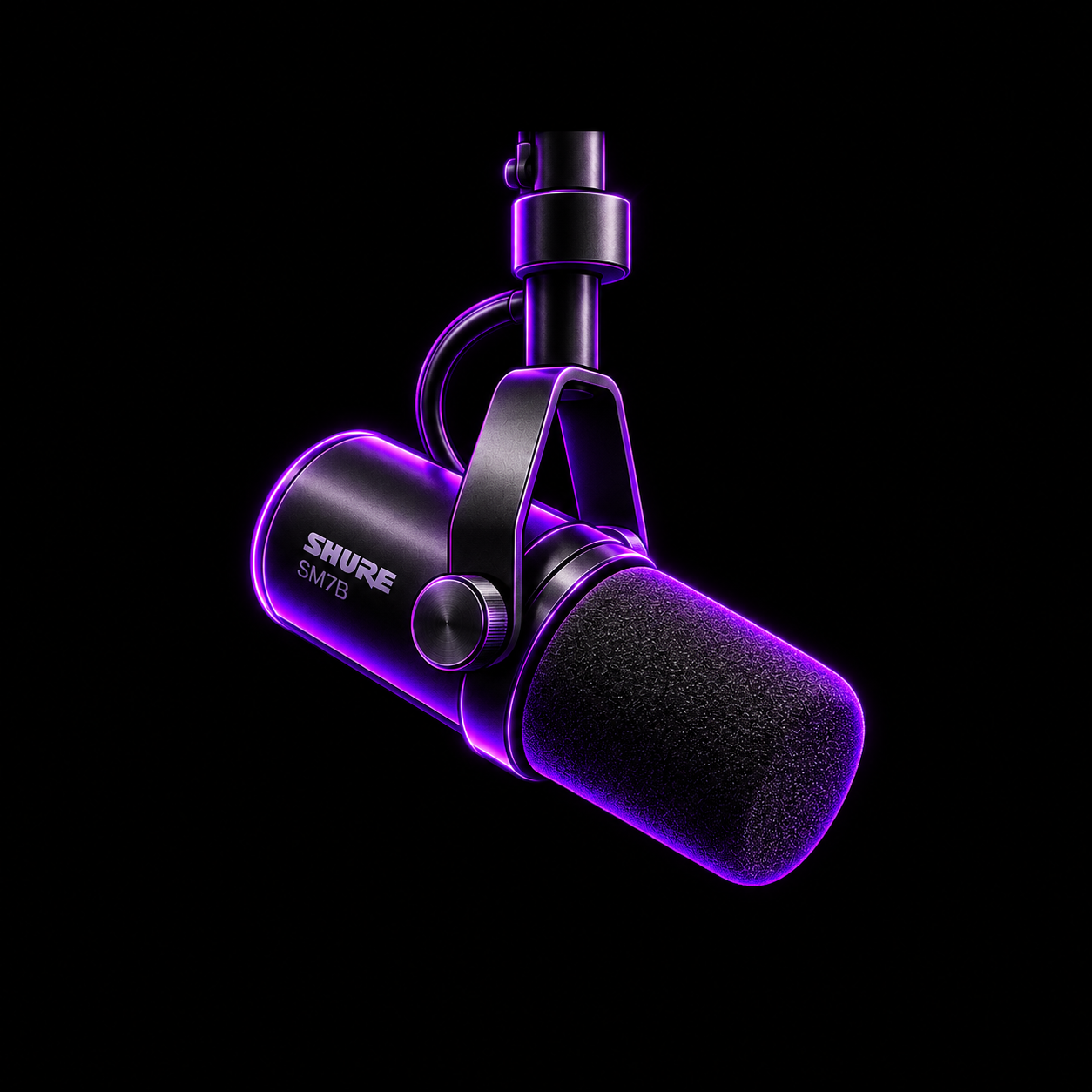 Neon Purple Shure SM7B Microphone.png