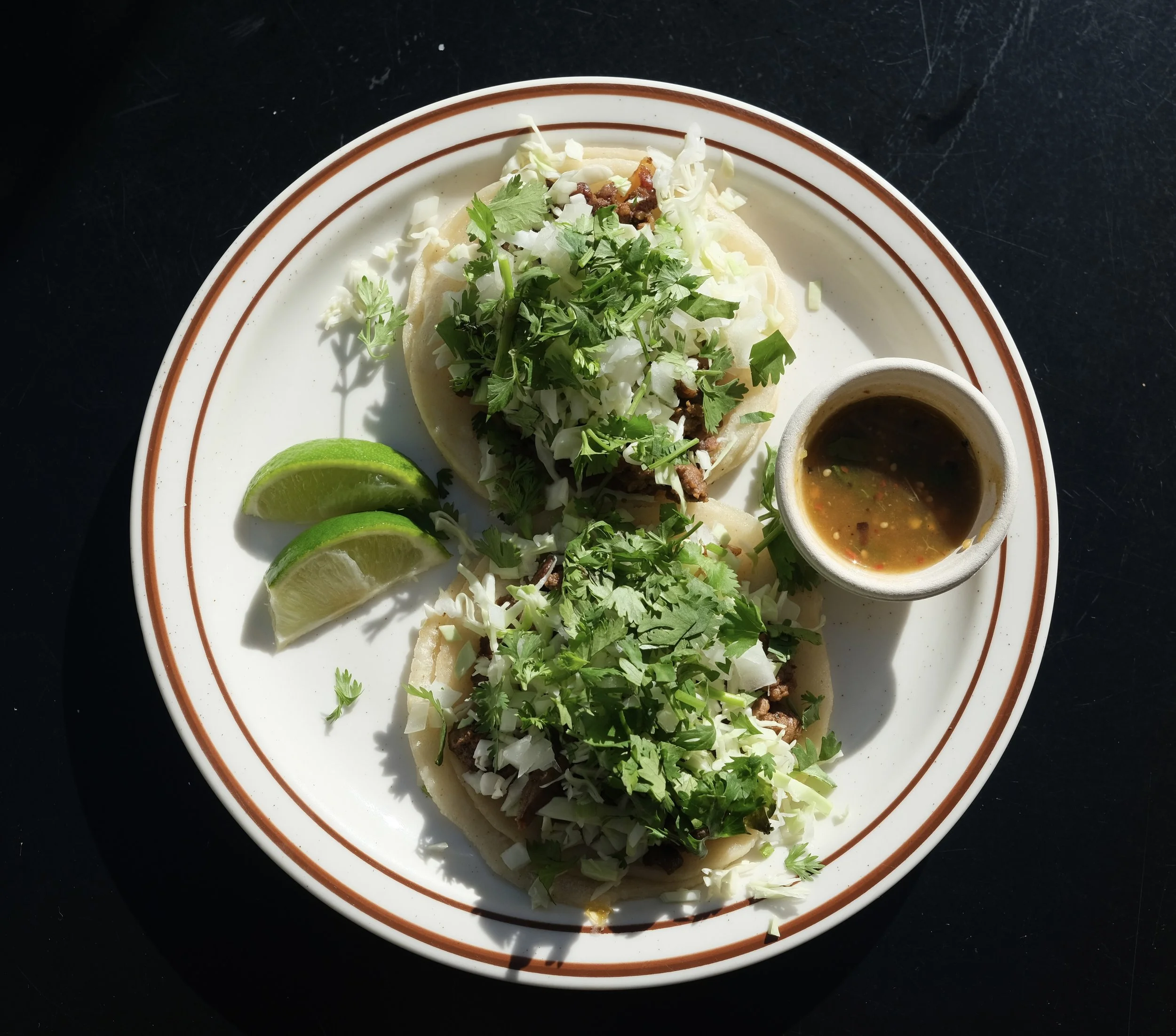 Tijuana Tacos w/ Tomatillo Salsa