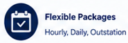 Logo for Flexible Packages with a checkmark inside a square.