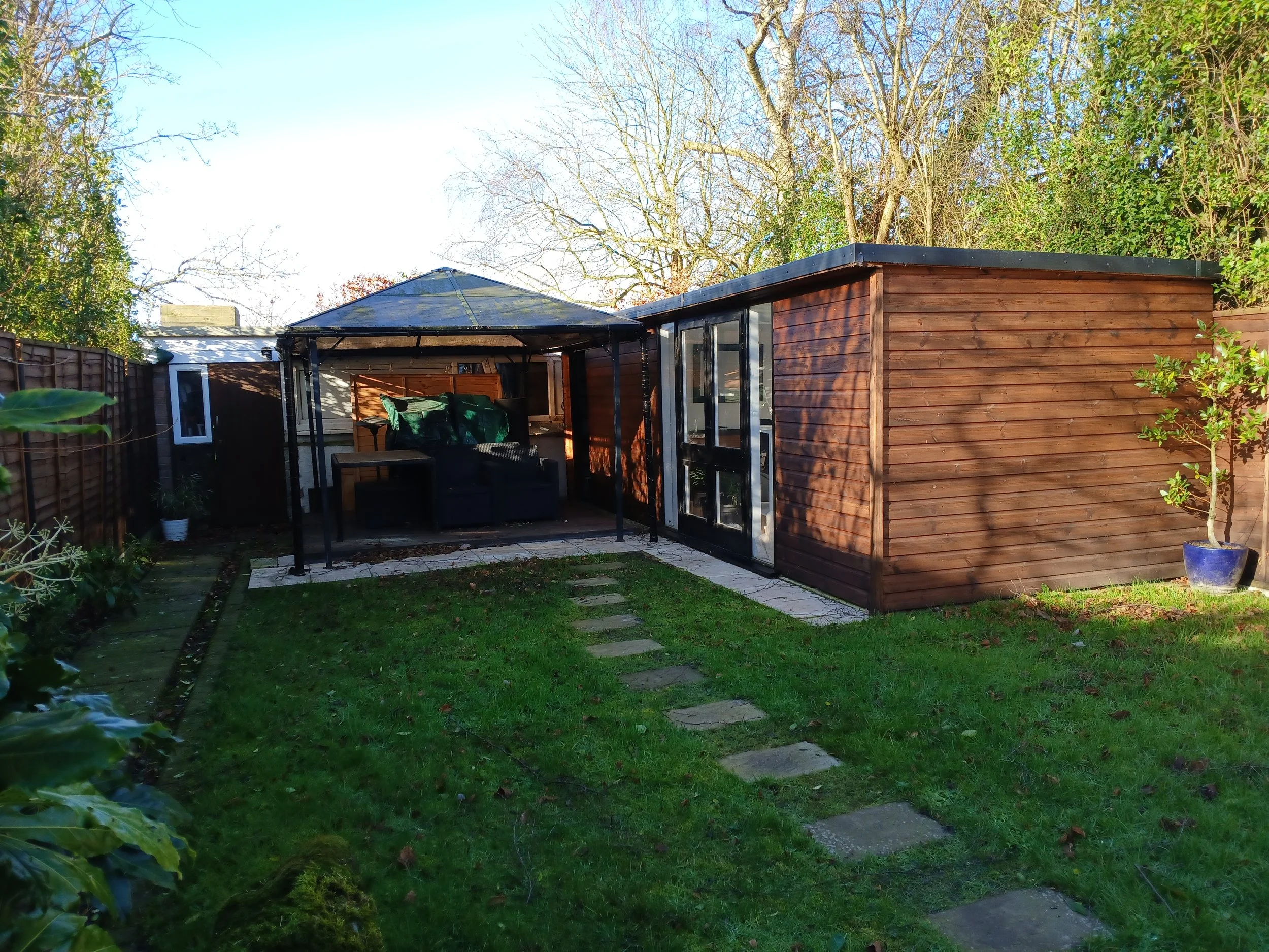 Garden studio Gazebo and Workshop after four years