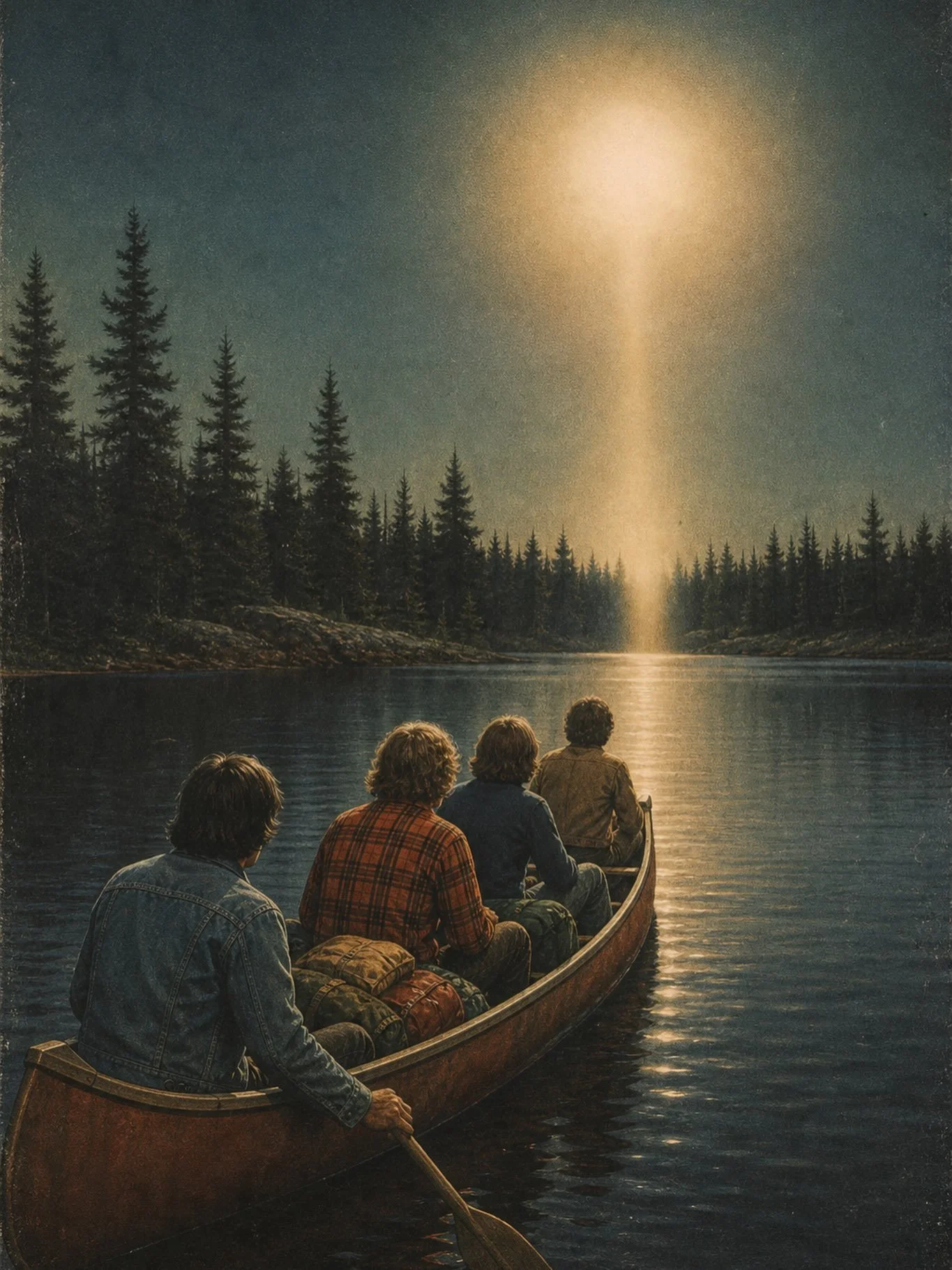 Fifty years ago this month, four guys from Boston went canoeing in Maine and came back with the most argued-about story in New England.
August 1976. Twins Jack and Jim Weiner, Charlie Foltz and Chuck Rak &mdash; art students &mdash; paddling the Alla