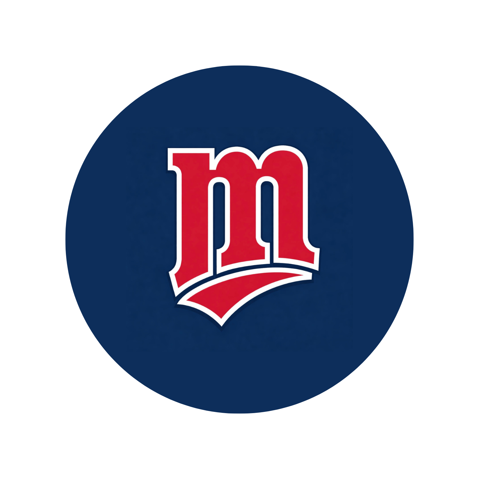 The image features a logo with a stylized letter 'm' inside a circular background. This is Morley eagles baseball club's logo.