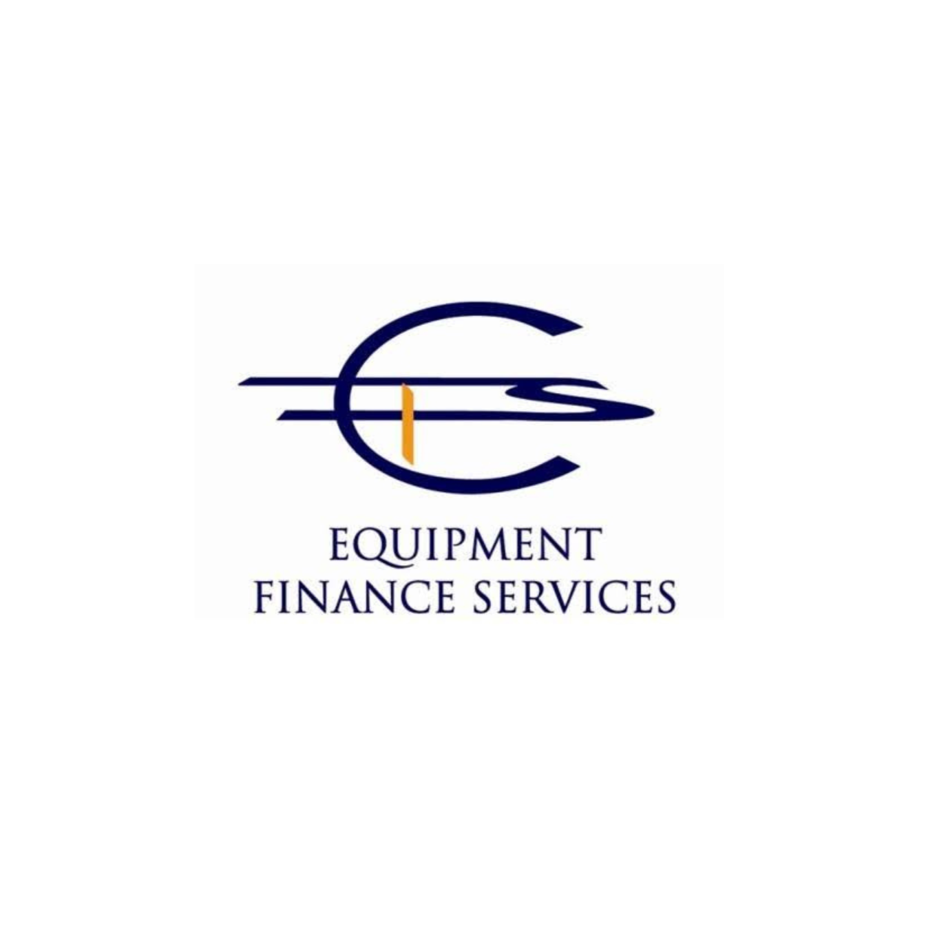 Logo of Equipment Finance Services with a stylized 'E' and 'F' in navy blue, with a gold line, and the words 'EQUIPMENT FINANCE SERVICES' below.
