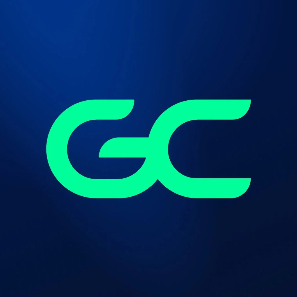 A stylized logo with the letters 'G' and 'C' in bright green on a dark blue background. Logo for GameChanger.