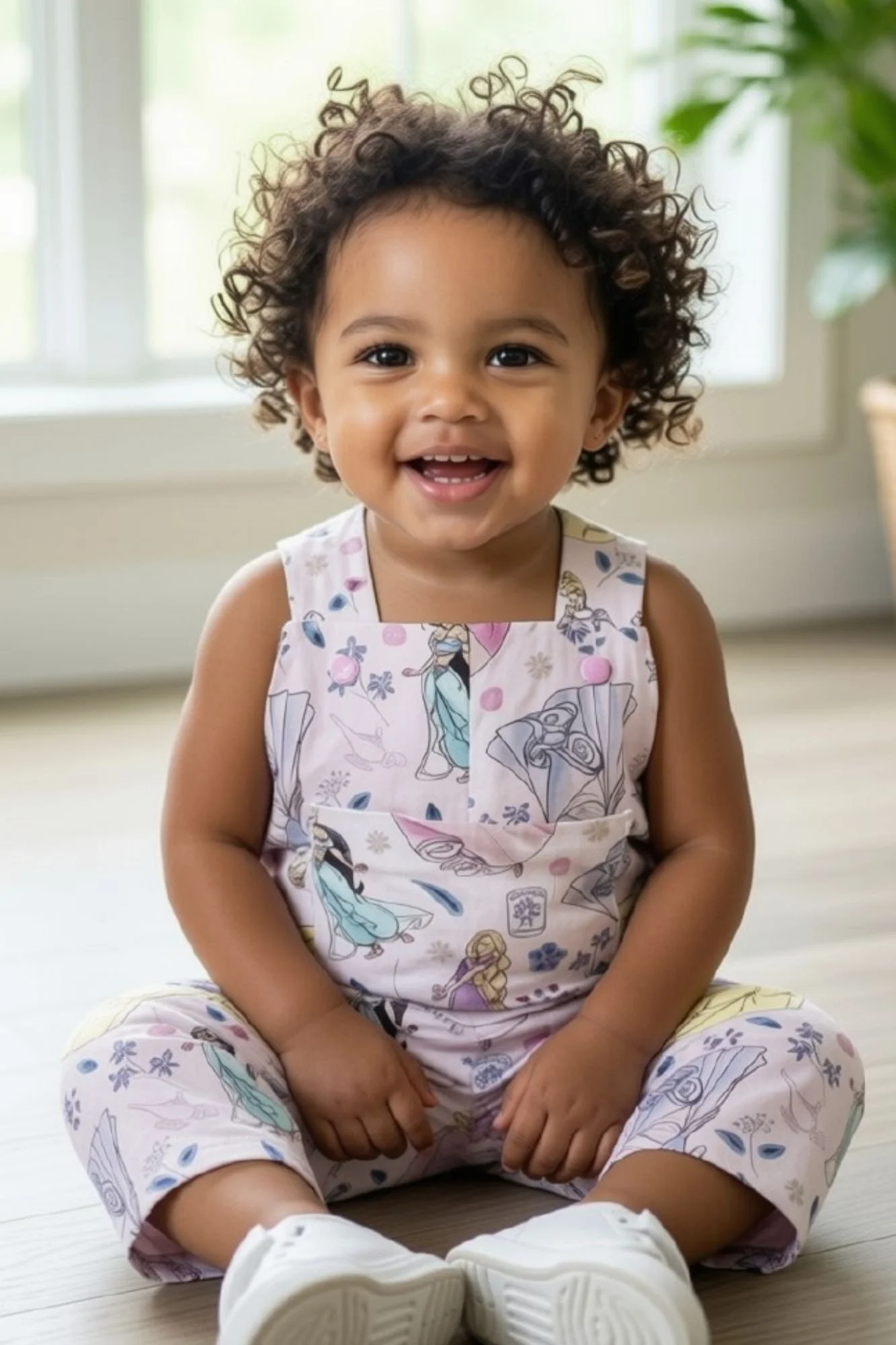 Pink Princess Overalls - 2 years
