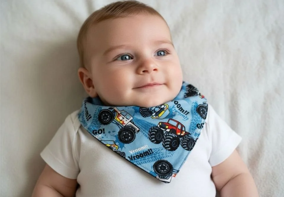 Monster Truck Bandana Bib - 3 months