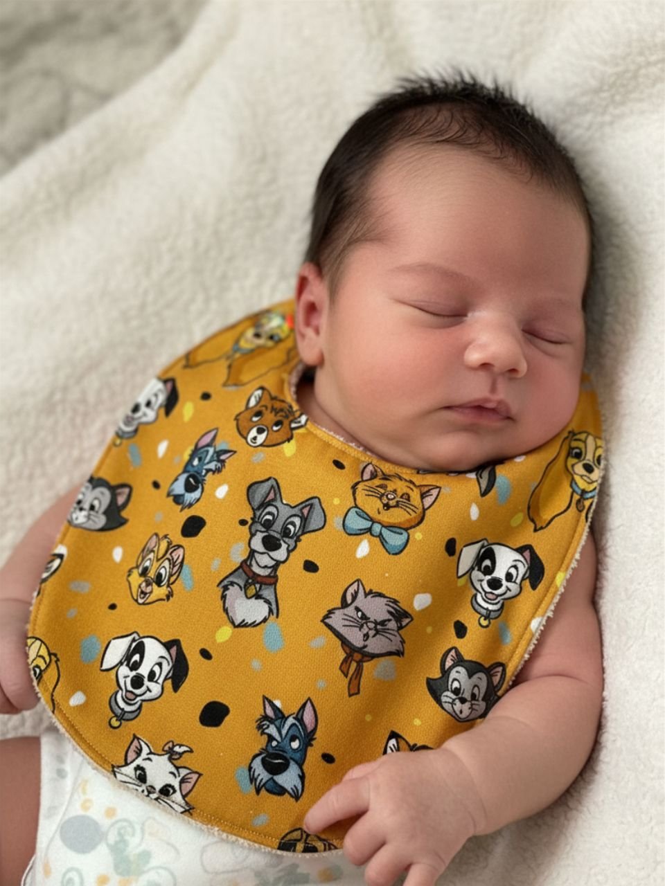 Storybook Dogs Baby Bib - 0-3 months