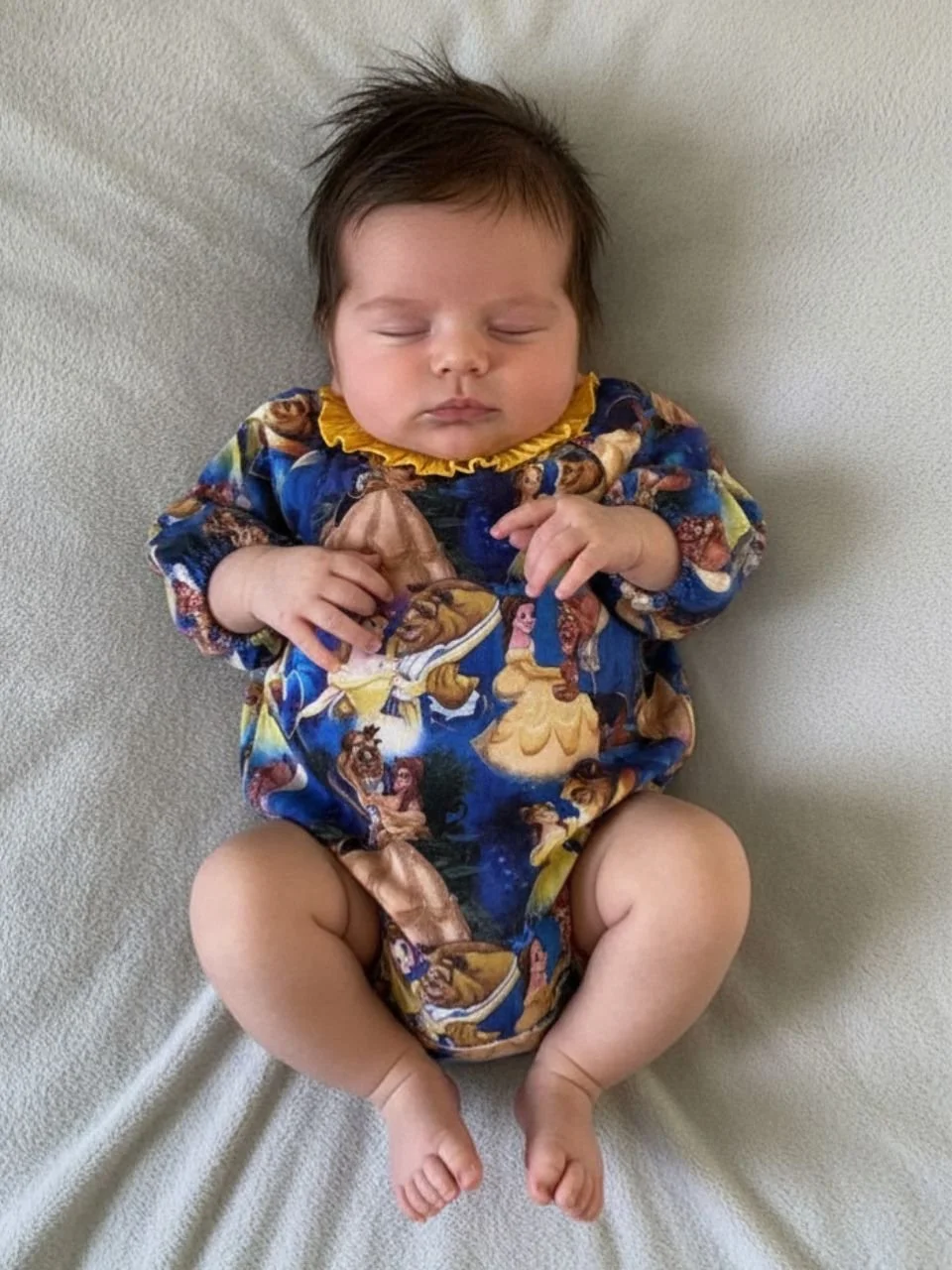 Enchanted Yellow Princess Baby Romper - 3 months