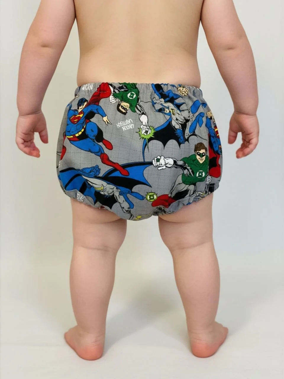 Grey Superhero Nappy Cover - 12 months