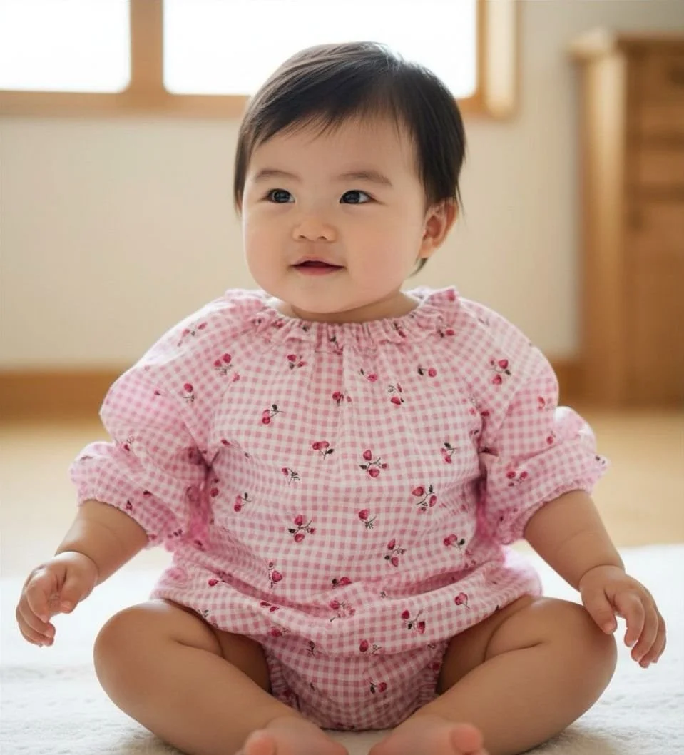 Pink Berries Frill Romper - 9 months