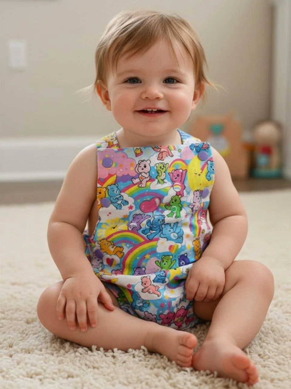 Caring Teddies Overall Onesie - 9 months