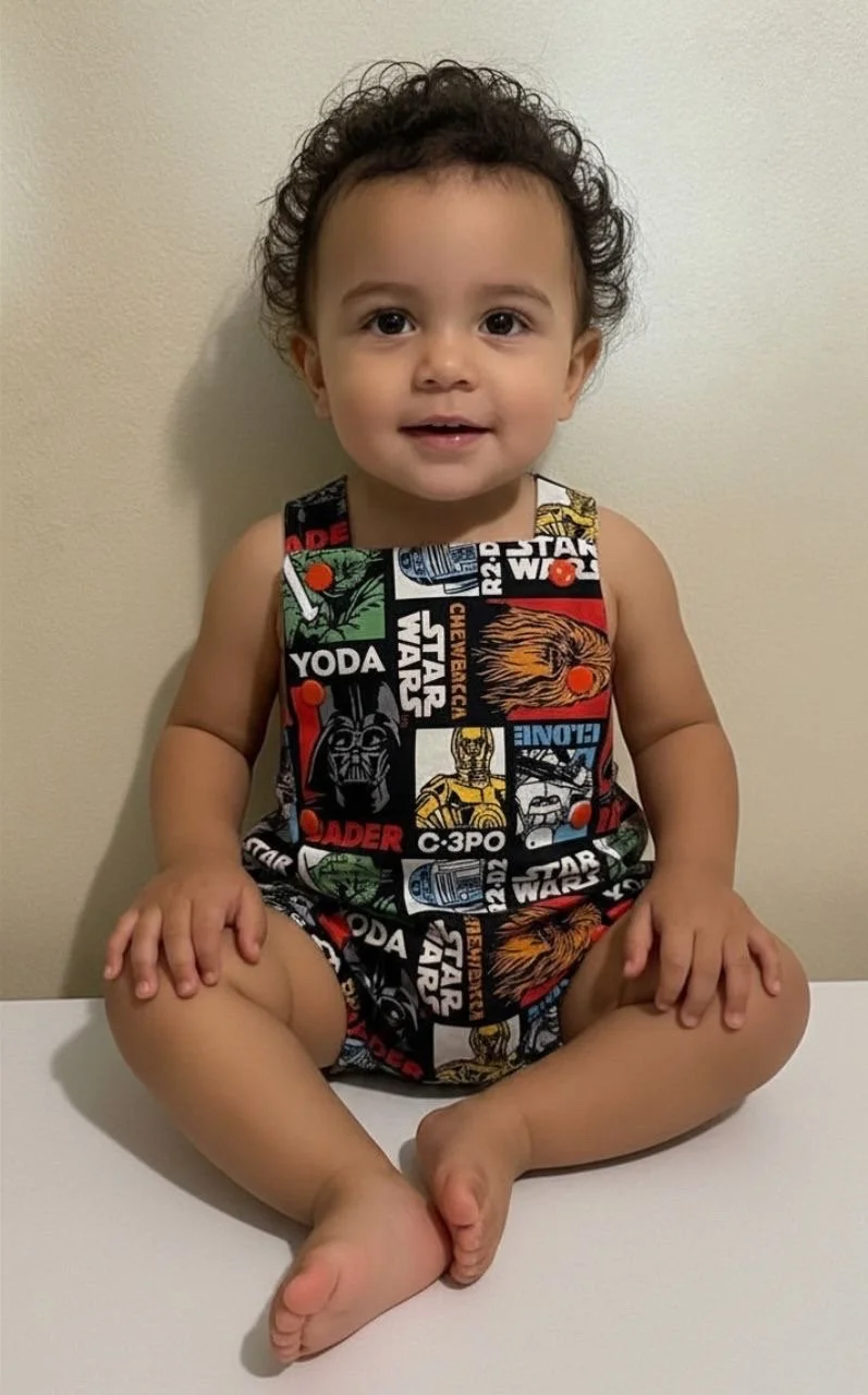 Galactic Themed Overall Onesie - 9 months