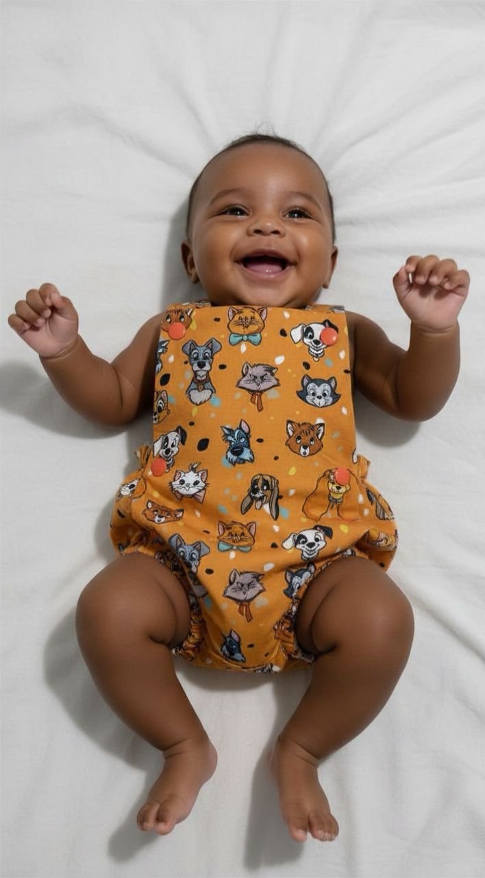 Storybook Dogs Overall Onesies - 6 months