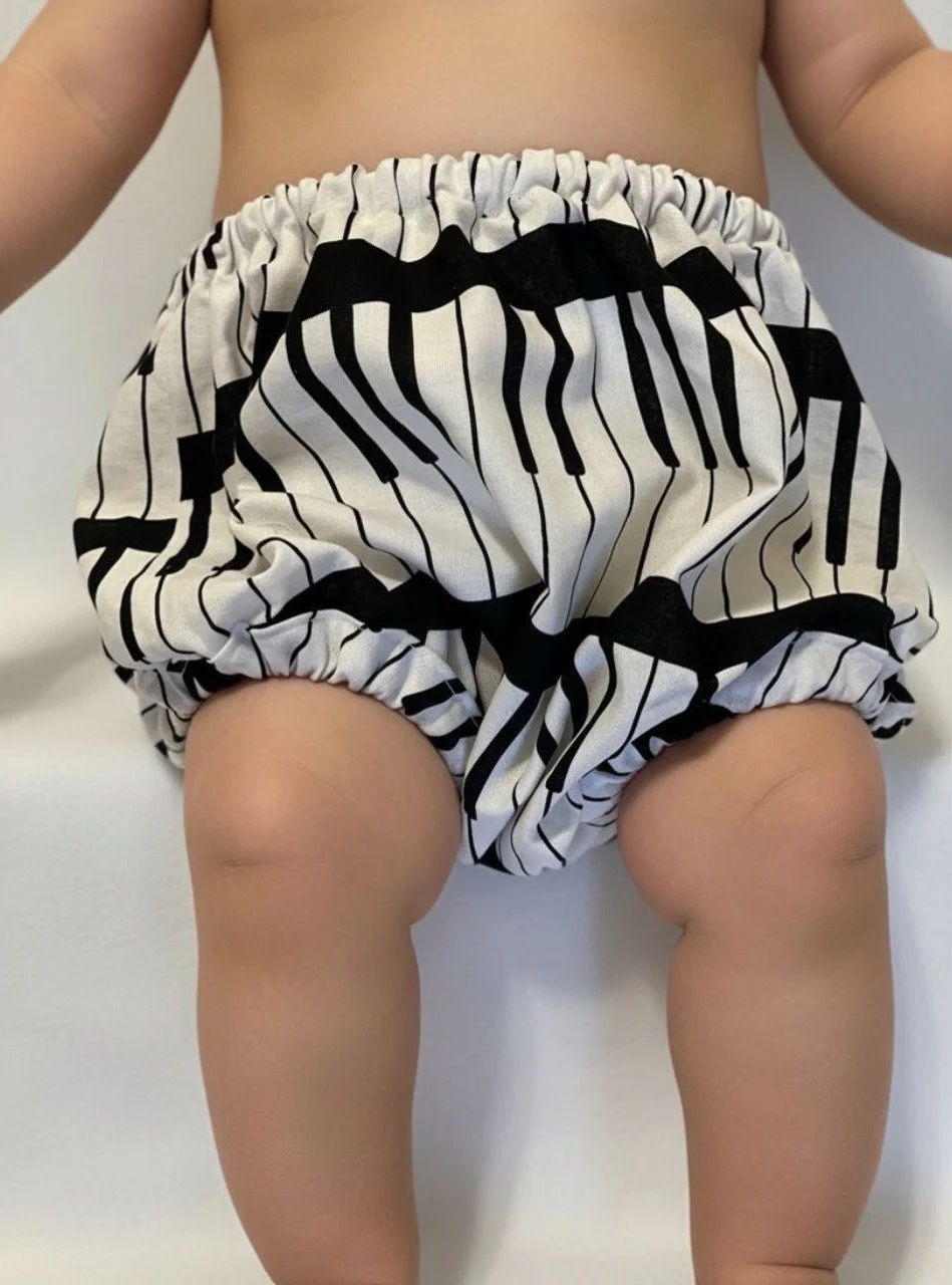 Musical Piano Keys Nappy Cover - 12 months