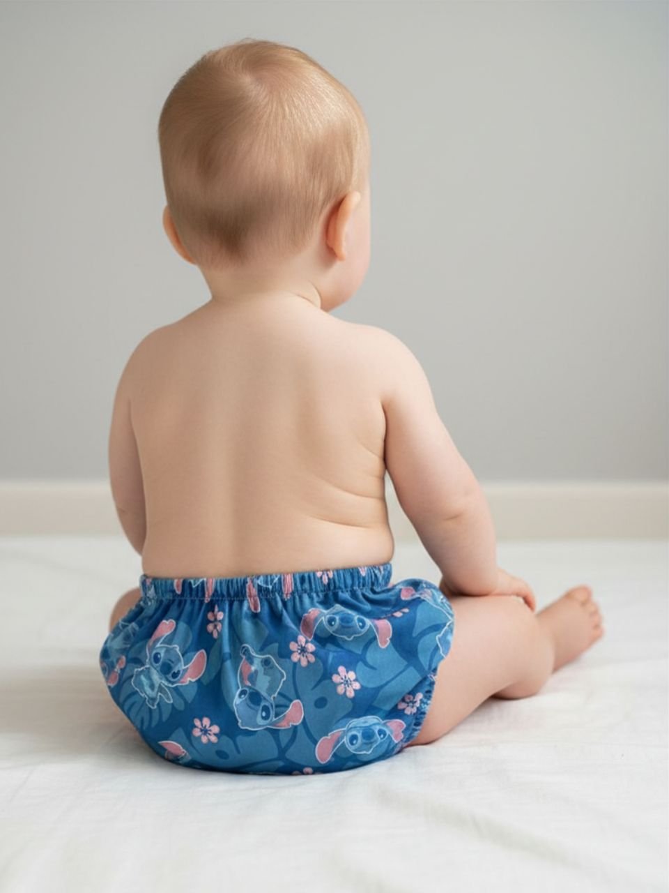 Blue Alien Animal Creature Nappy Cover - 12 months