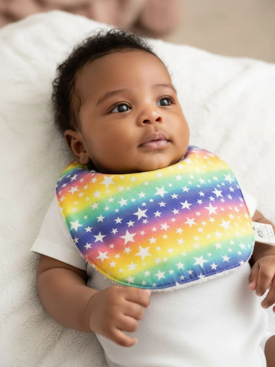 Stars and Stripes Baby Bib - 0-3 months