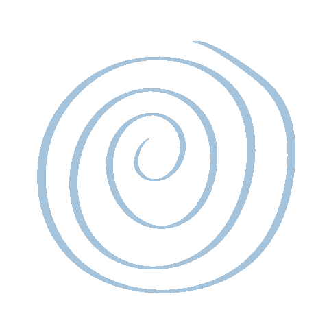 Light blue spiral on black background.