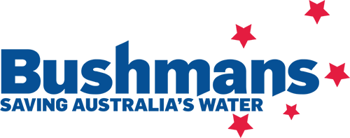 Bushfires logo with the text 'Bushmans Saving Australia's Water' and red stars.