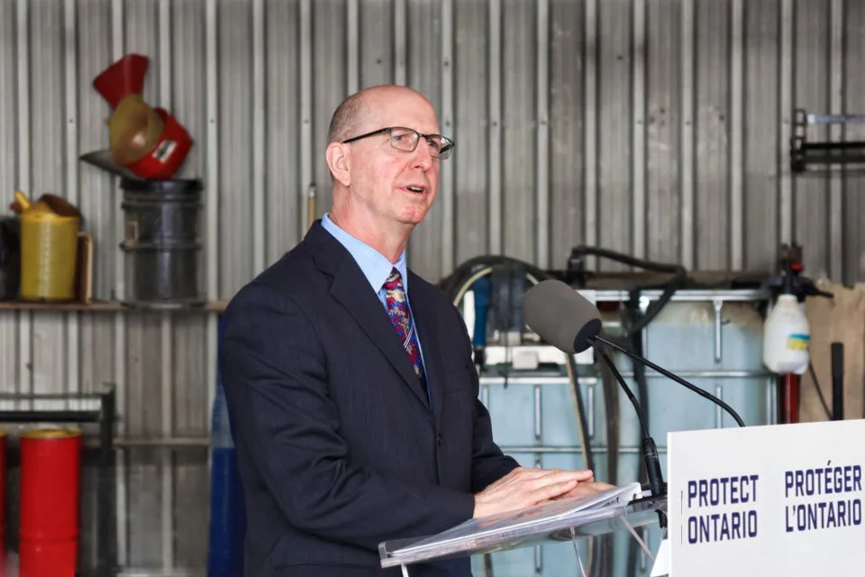 Gregg Davidson attending a provincial conference to advocate to building local communities