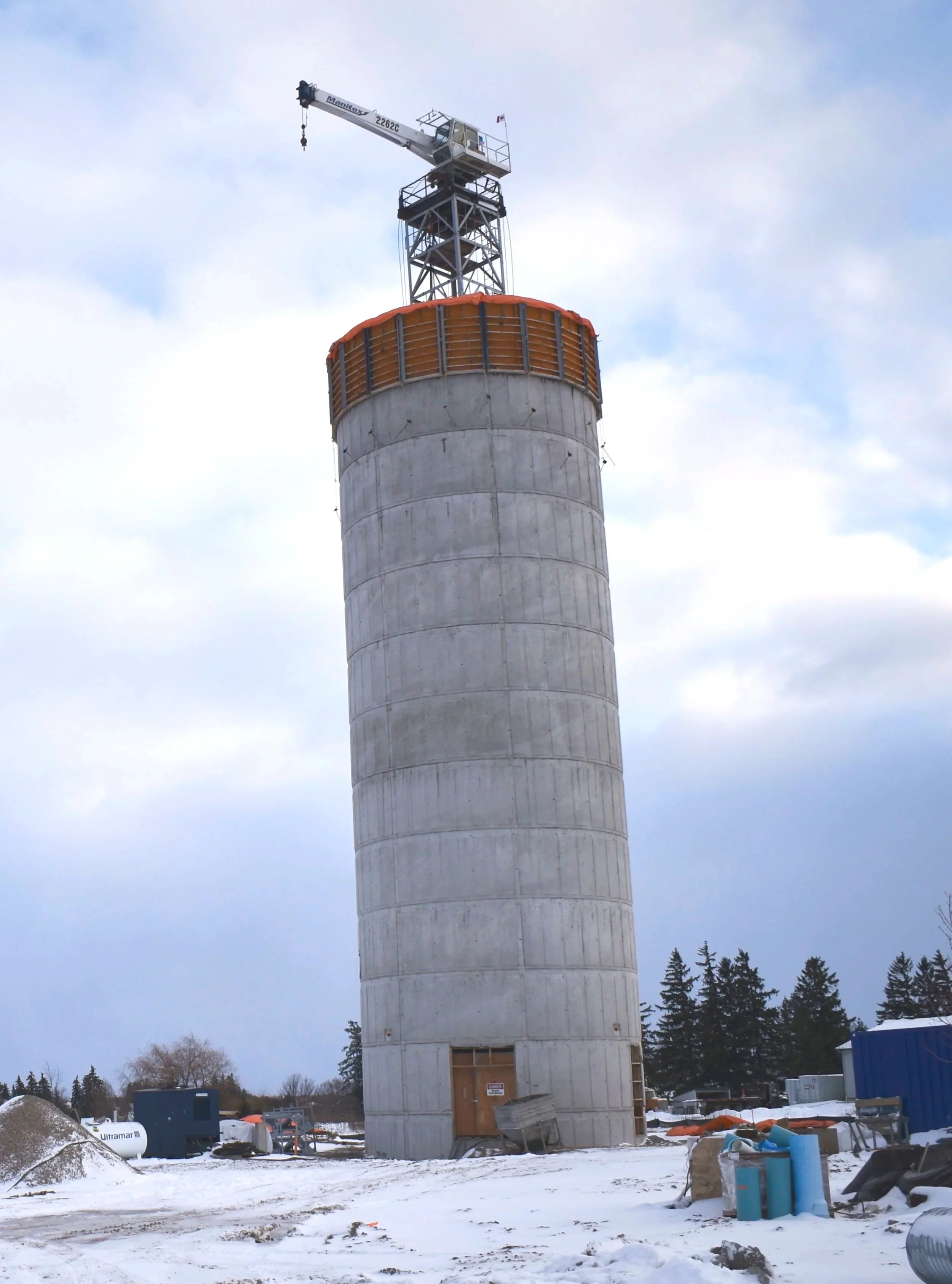 Building a water tower to improve Mapleton's water system.