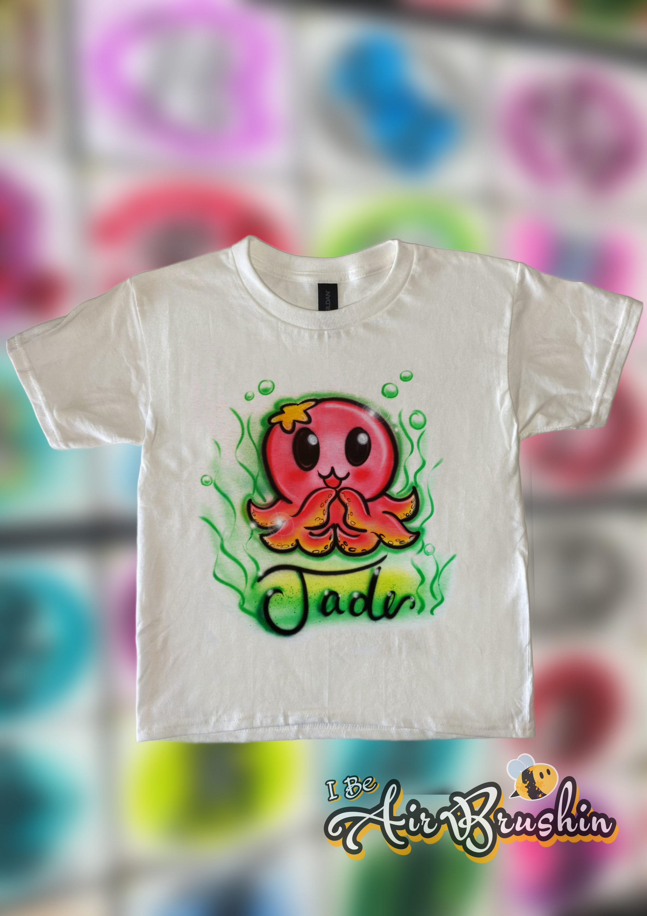 Airbrush Octopus Cute Sea Animal Design
