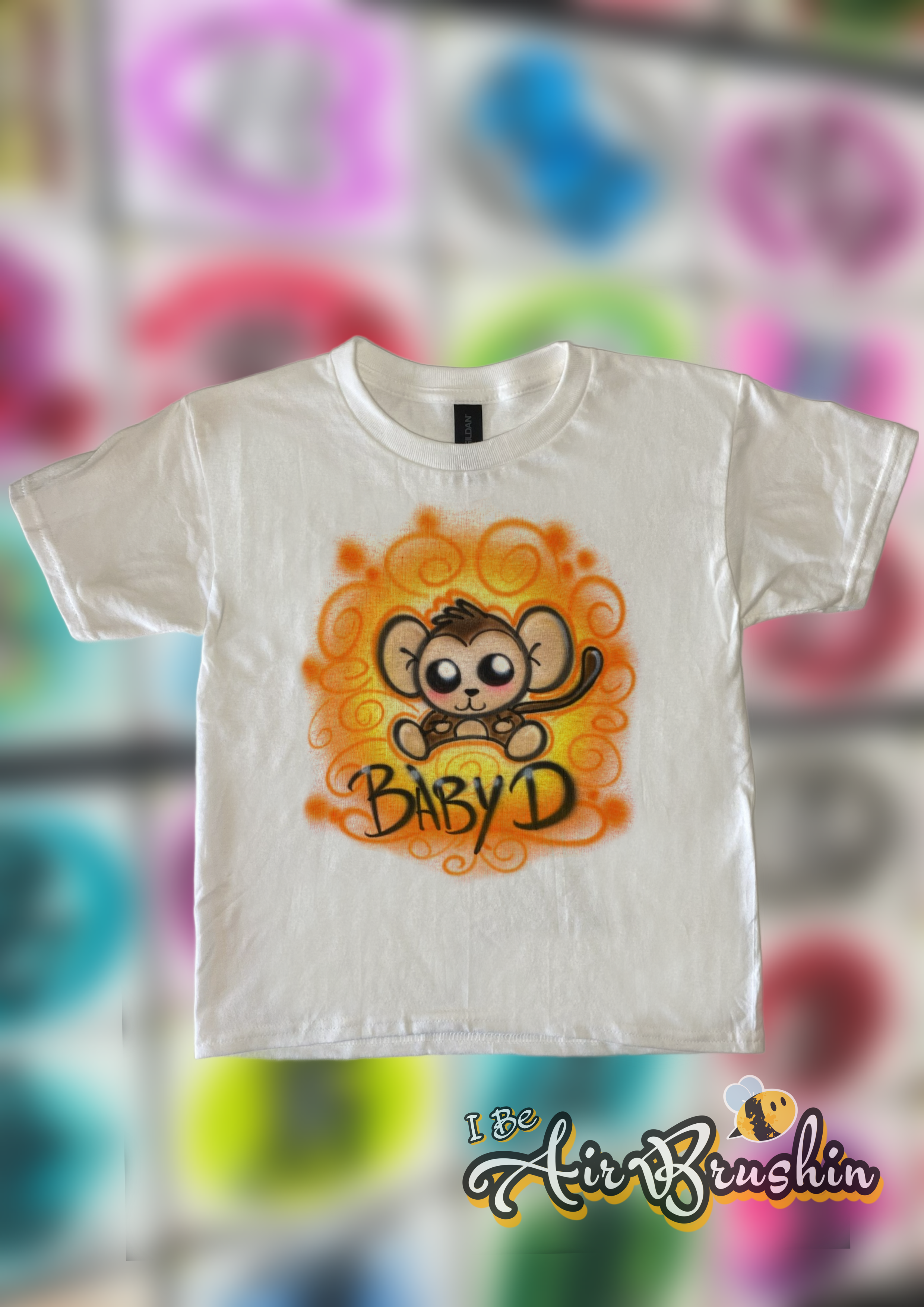Airbrush Baby Monkey Design