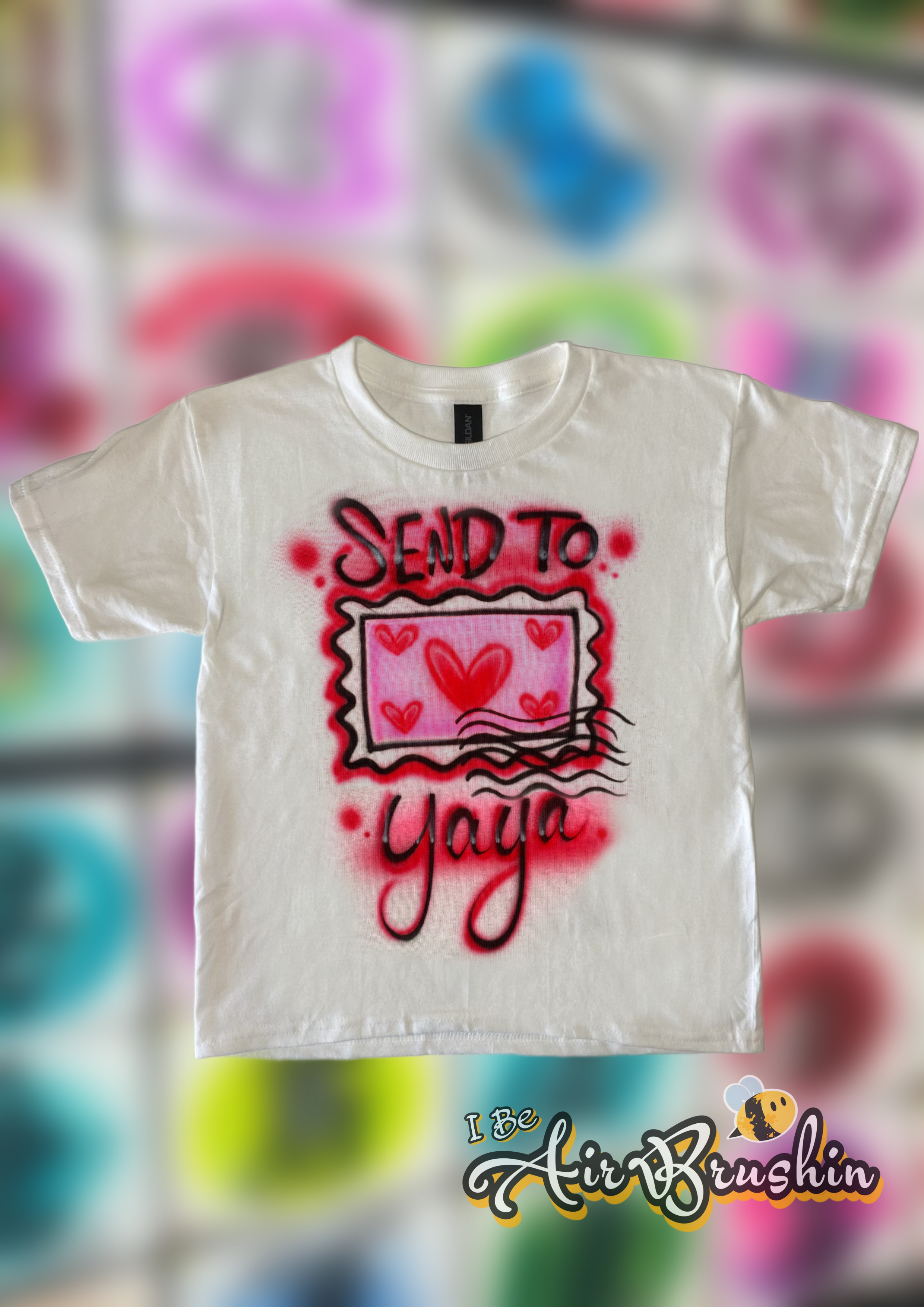 Airbrush Send to Yaya Grandparent Design