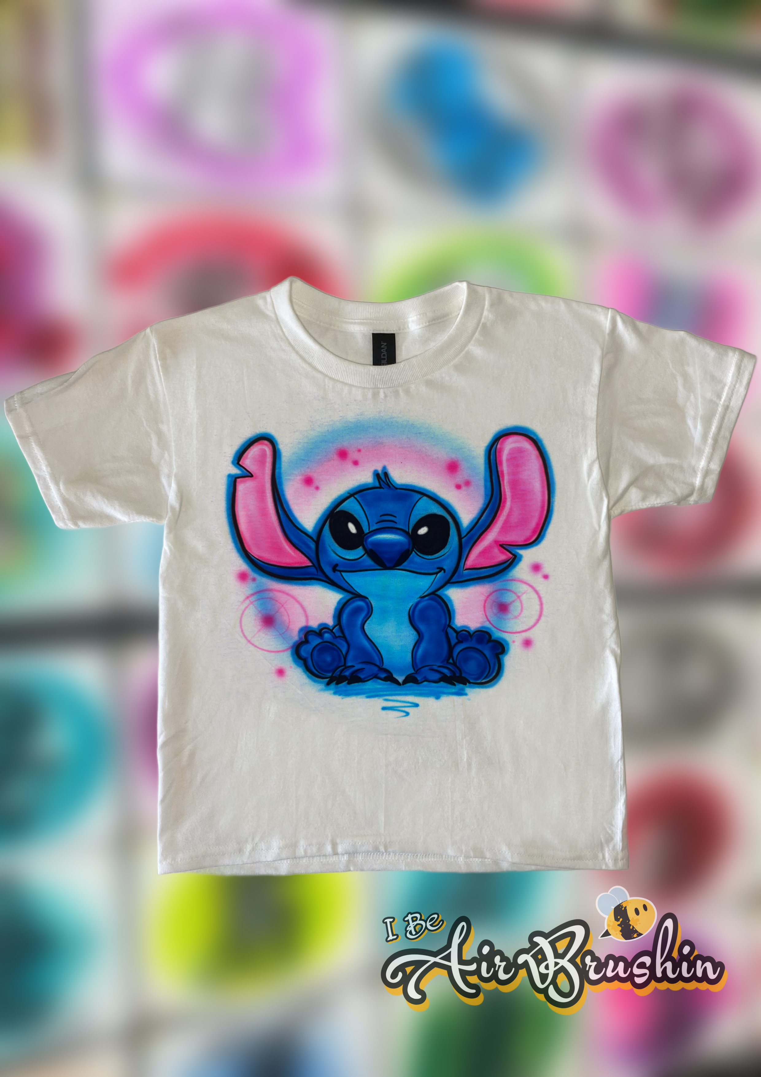 Airbrush Blue Alien Cartoon Creature