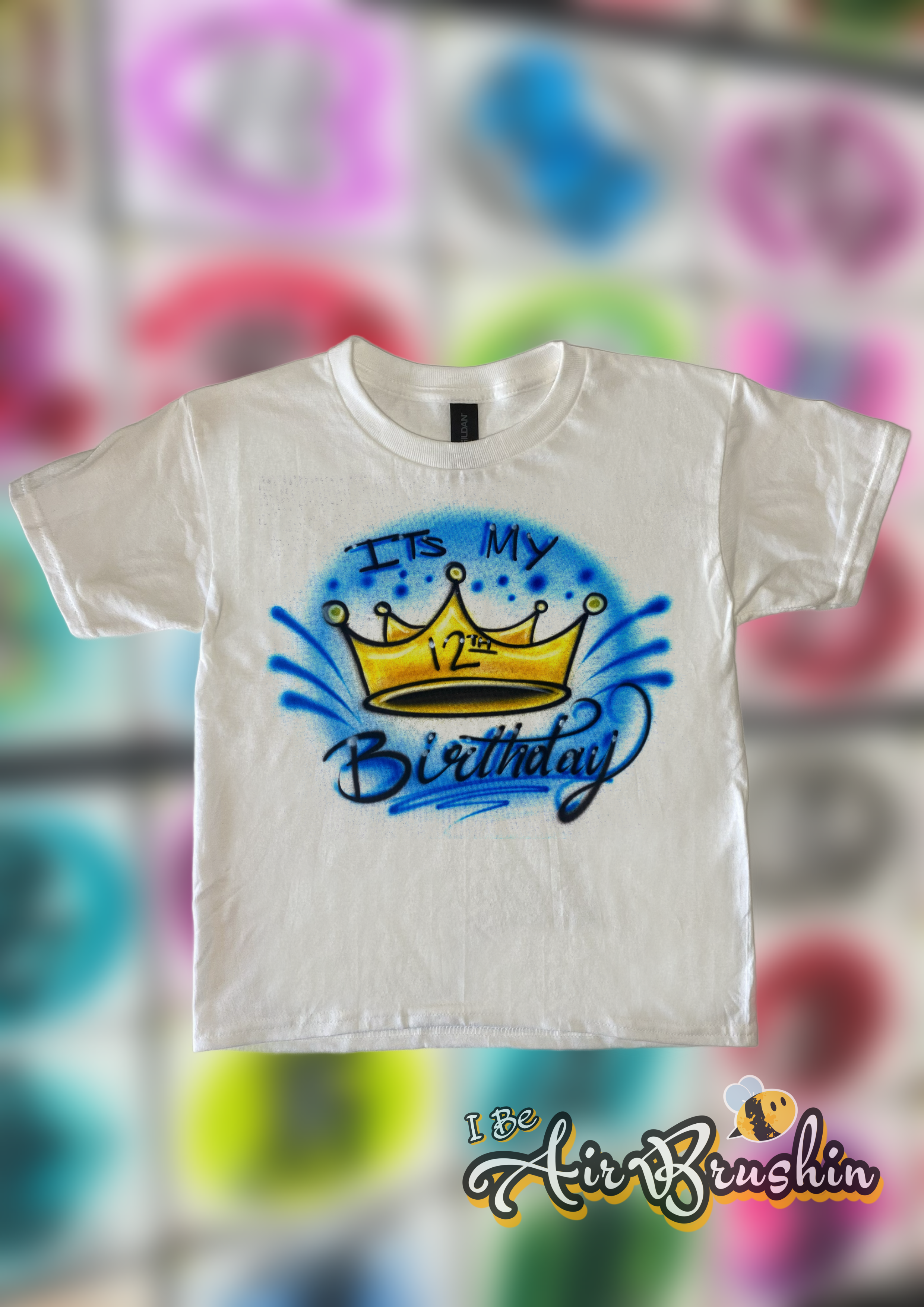 Airbrush Its My Birthday Celebration Design