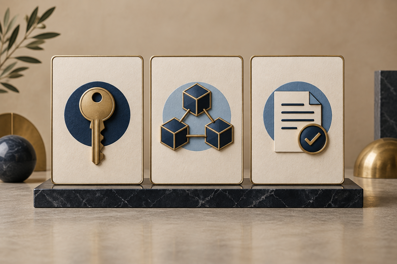 Three-question test covering keys, blockchain records, and provider terms