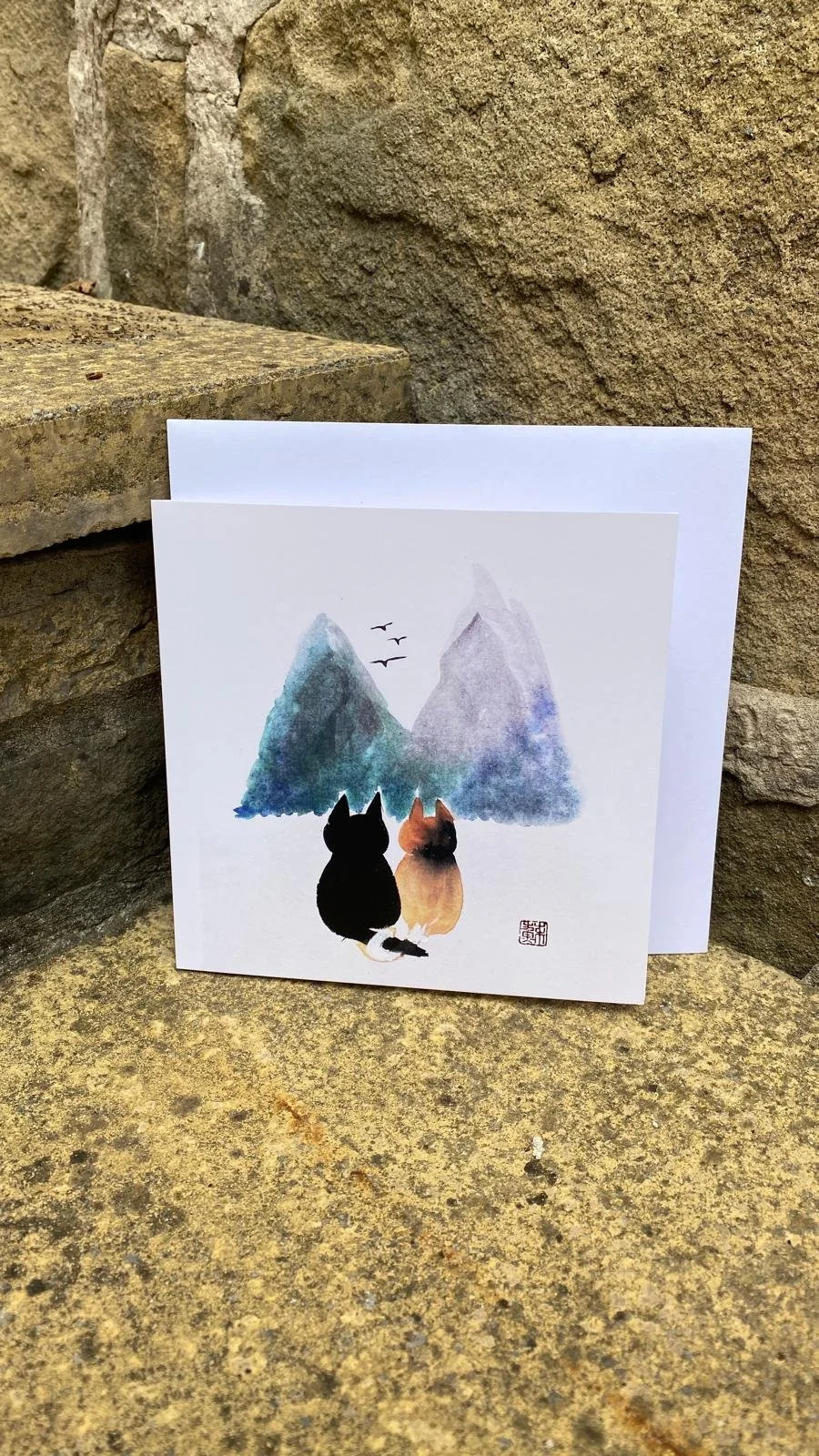Double cat mountain - greetin card.jpeg