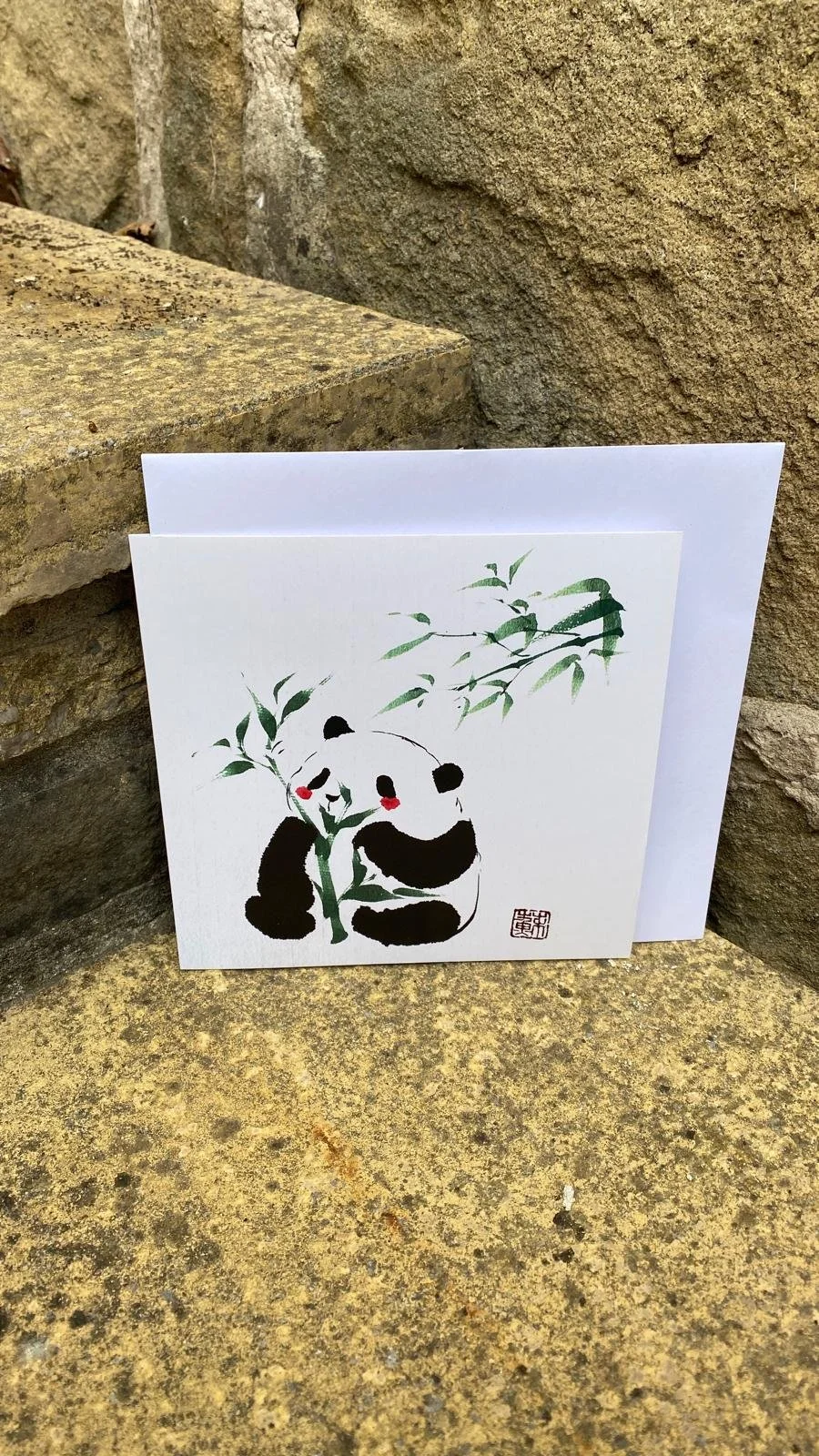 Panda with bamboo - greeting card.jpeg