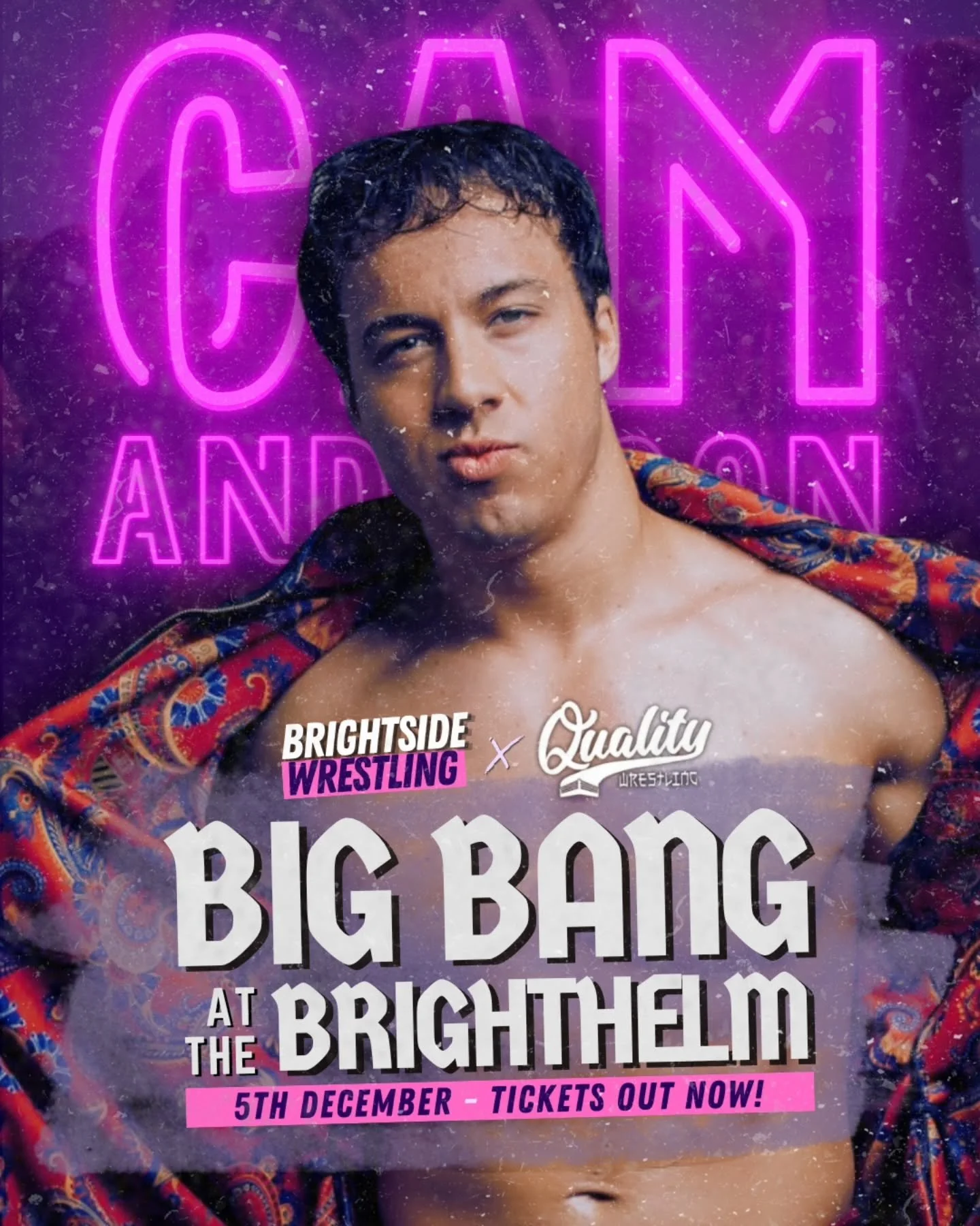 We regret to inform you that "The Star Player" CAM ANDERSON will be crashing the party on 5th December ⭐️

Despite infuriating fans, wrestlers, and management, the man who calls himself "Brighton's Best" scored two impressive (alb